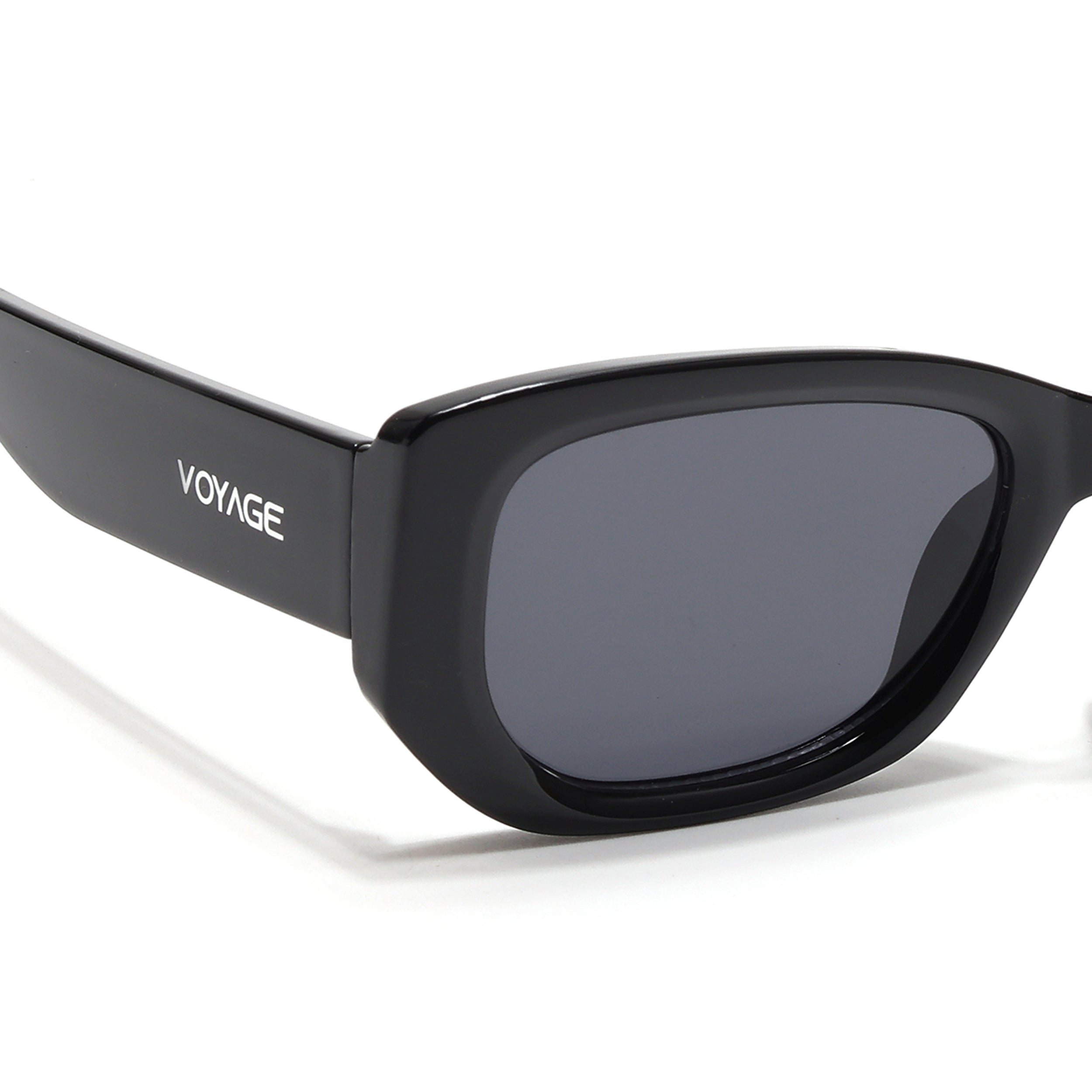 Cosmos | Black Rectangle Sunglasses | Black Lens - MG6569