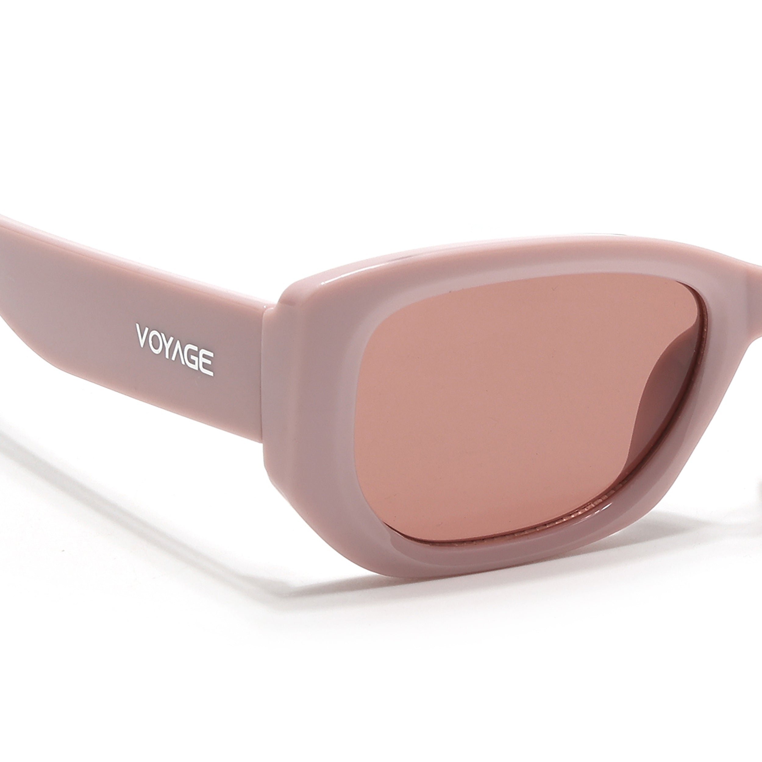 Cosmos | Pink Rectangle Sunglasses | Light Brown Lens - MG6570
