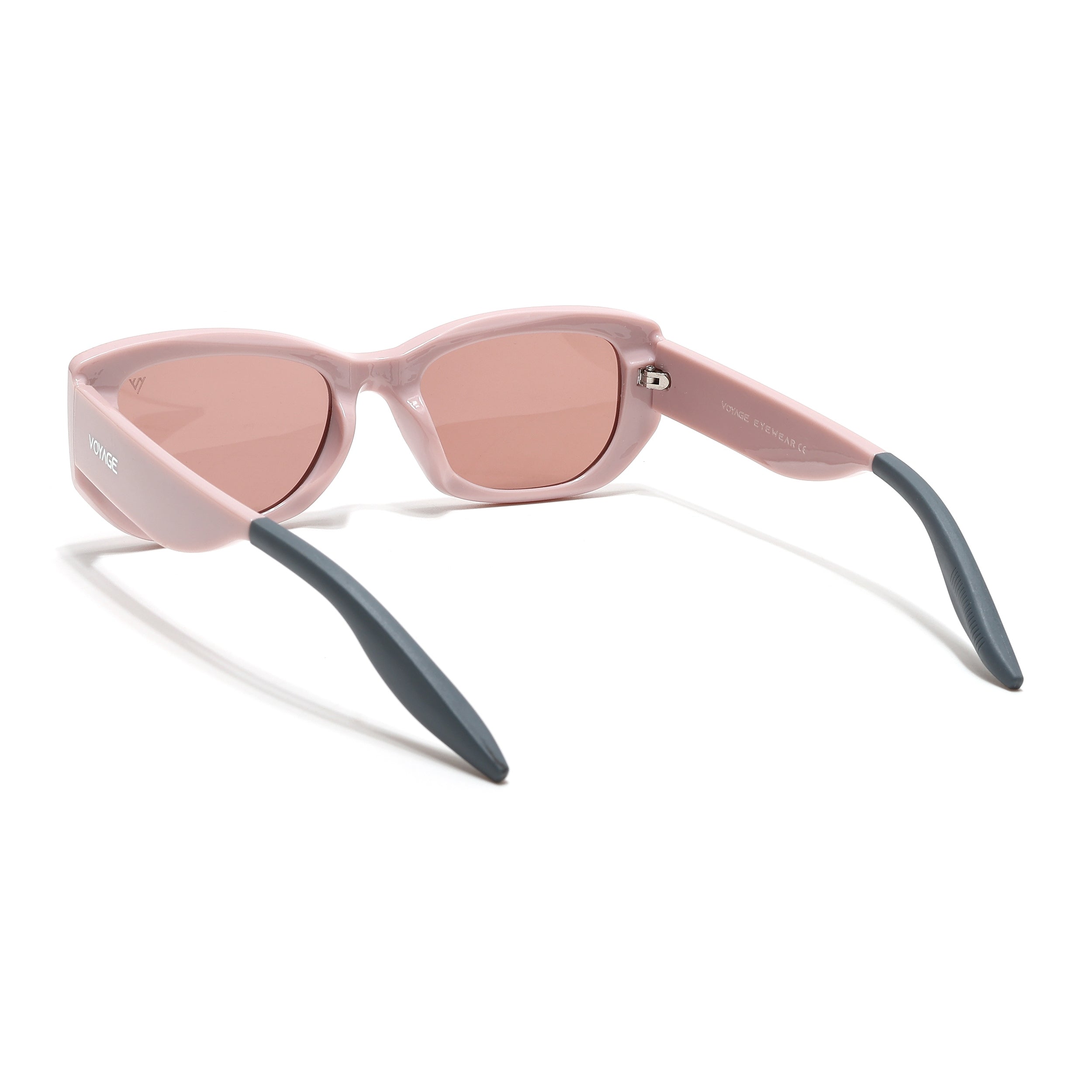 Cosmos | Pink Rectangle Sunglasses | Light Brown Lens - MG6570