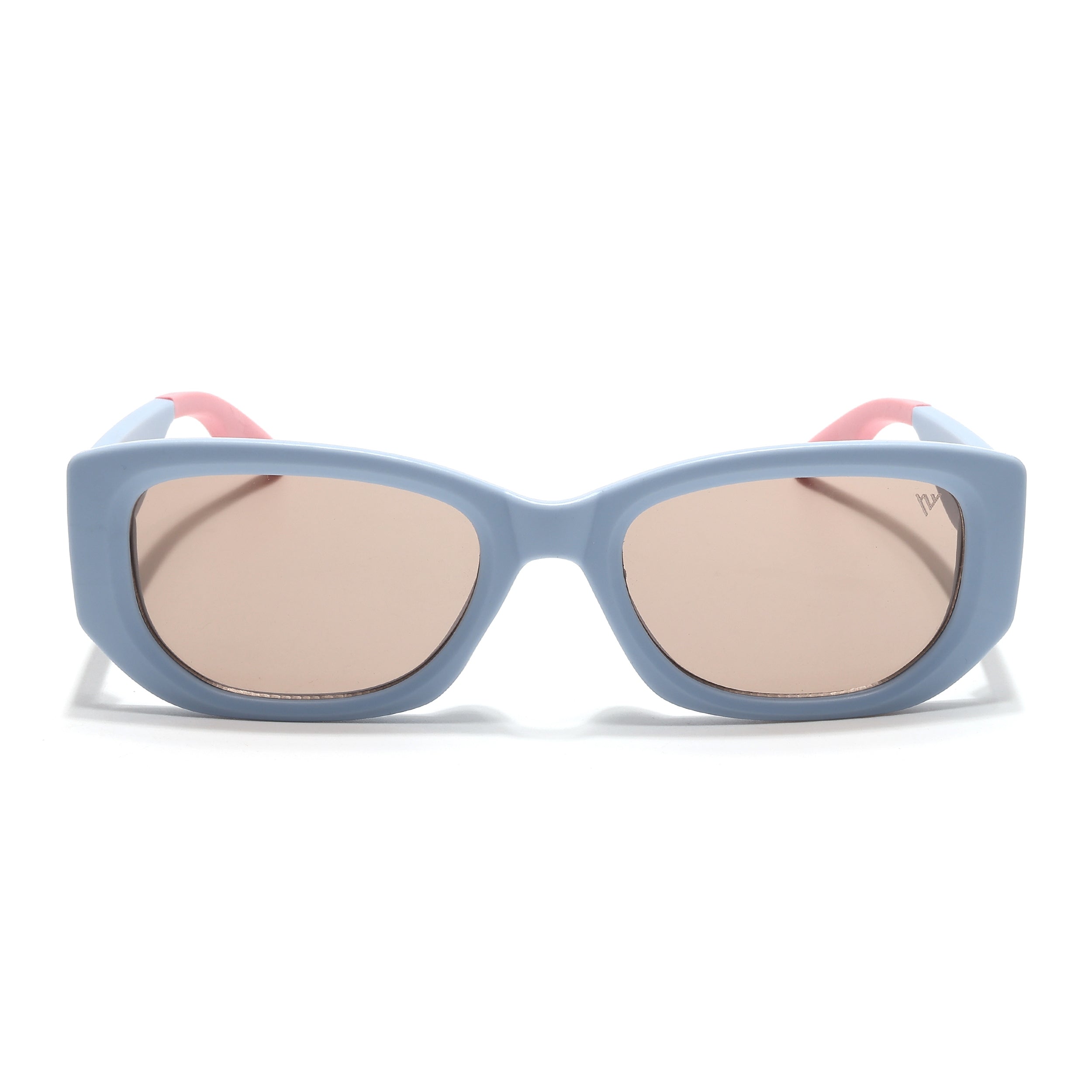 Cosmos | Blue Rectangle Sunglasses | Light Brown Lens - MG6571