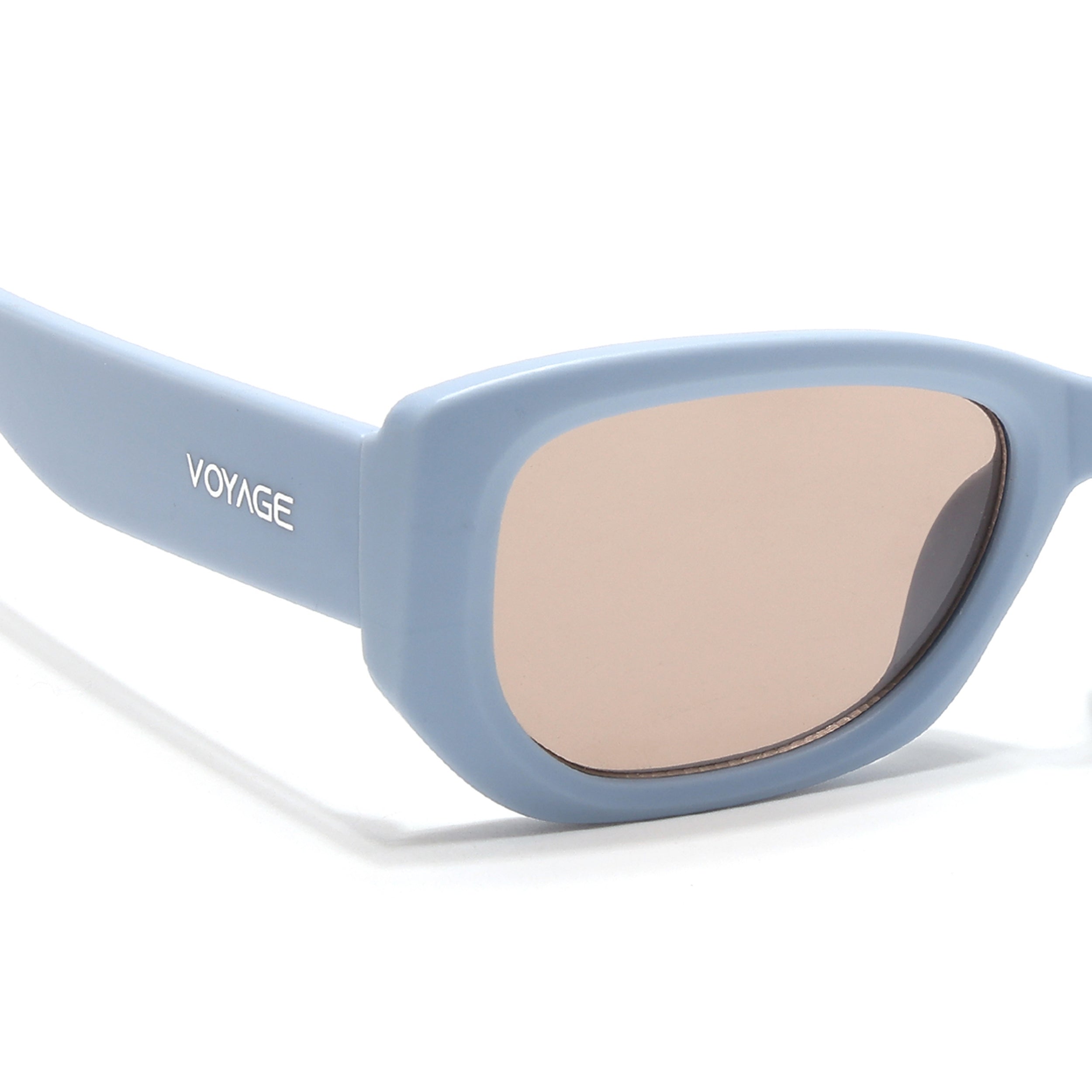 Cosmos | Blue Rectangle Sunglasses | Light Brown Lens - MG6571