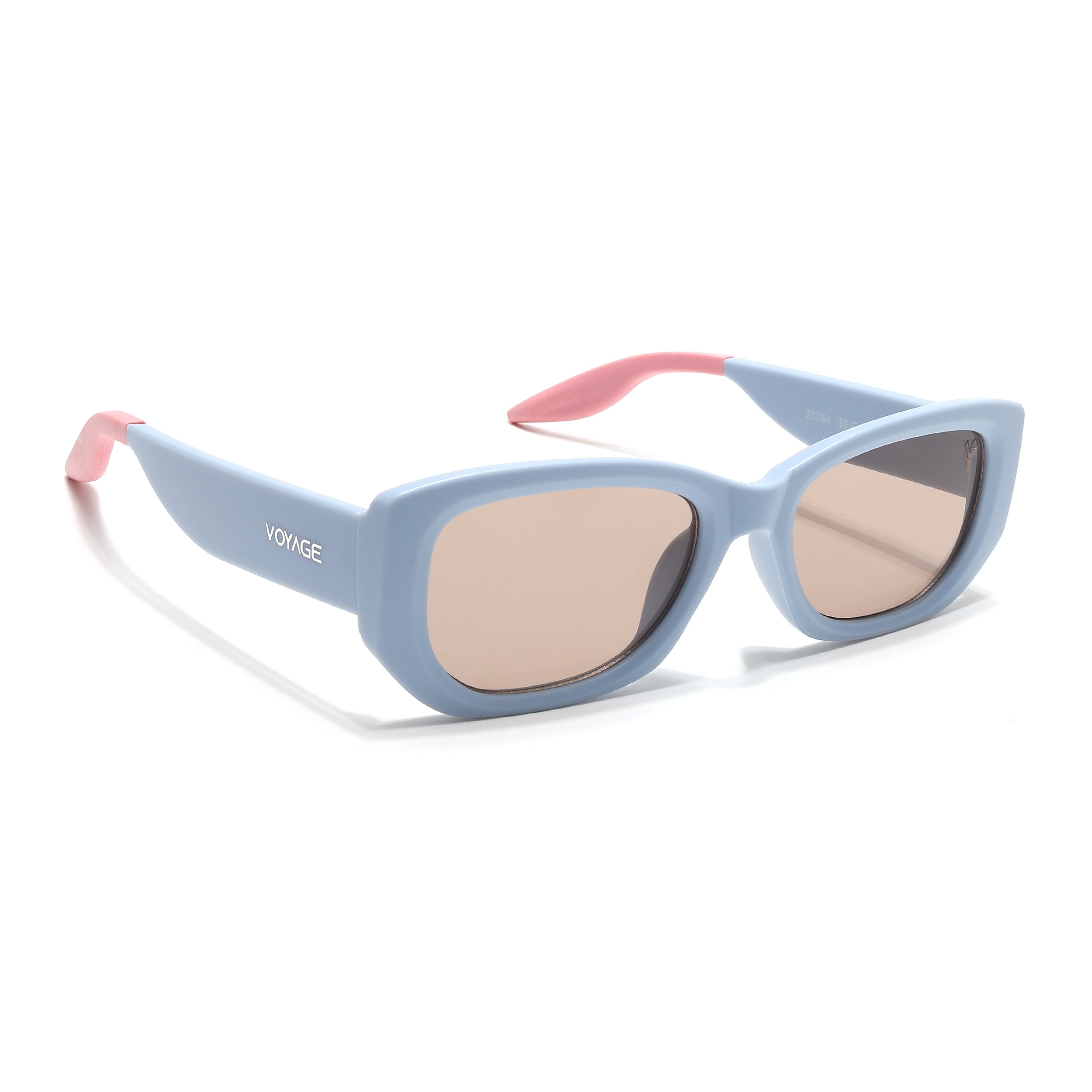 Cosmos | Blue Rectangle Sunglasses | Light Brown Lens - MG6571