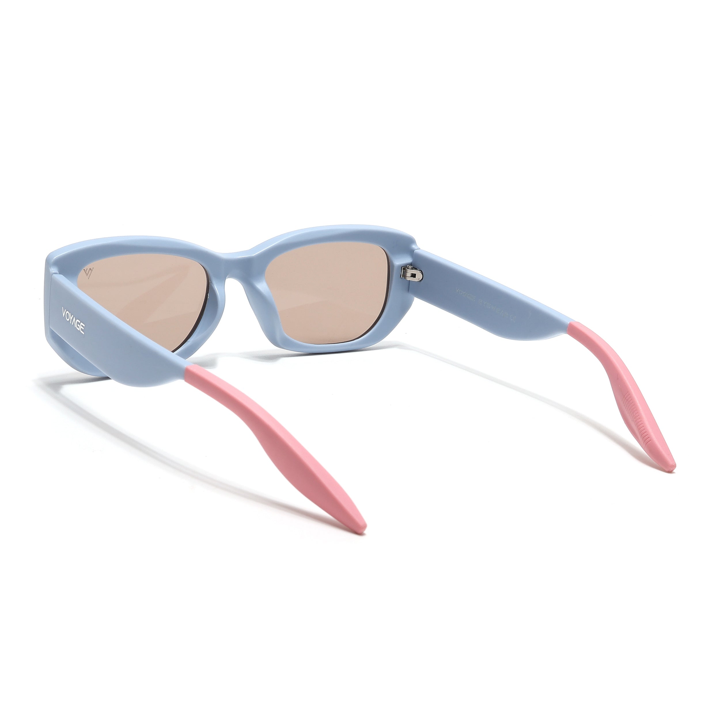 Cosmos | Blue Rectangle Sunglasses | Light Brown Lens - MG6571