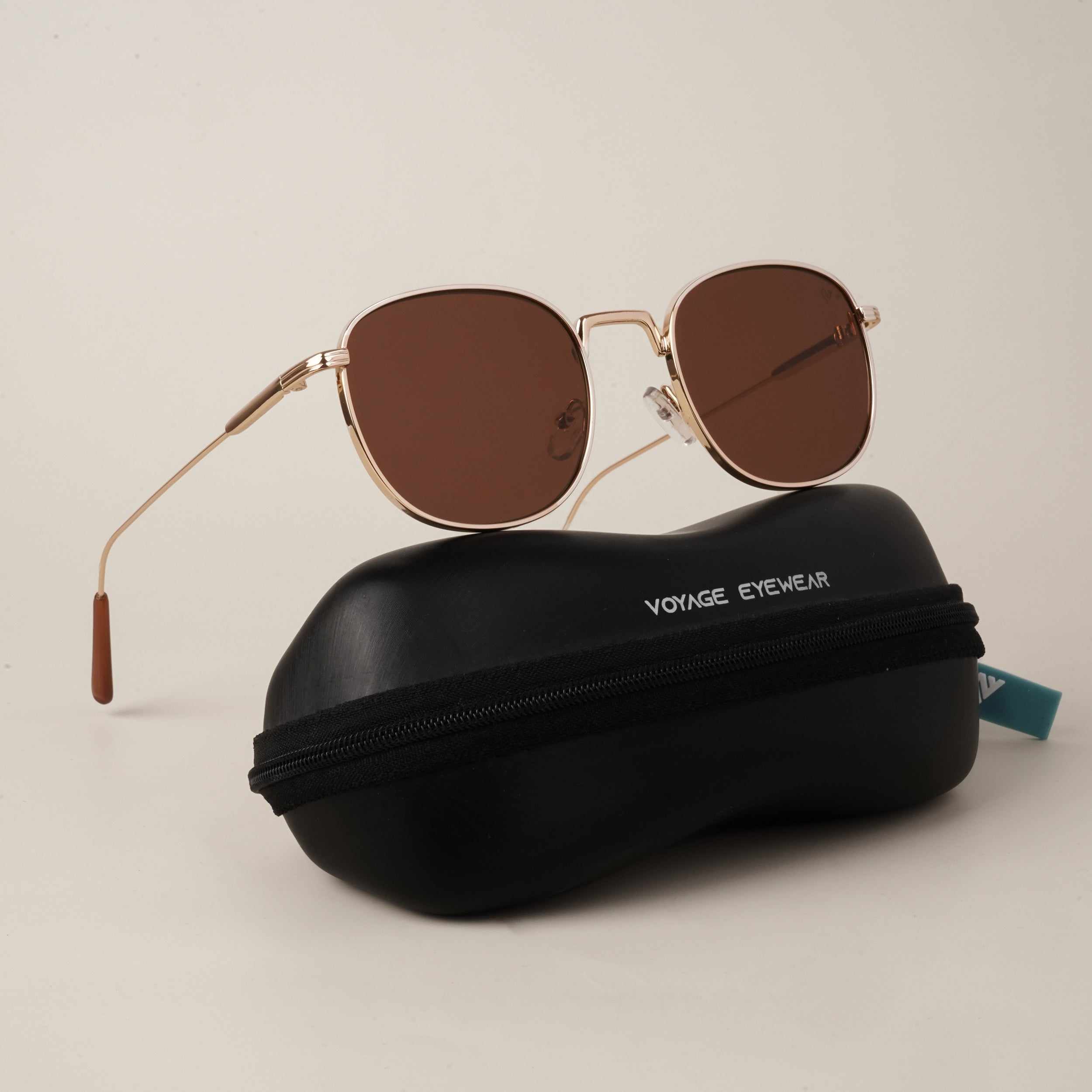 Voyage Round Brown Sunglasses - MG3052