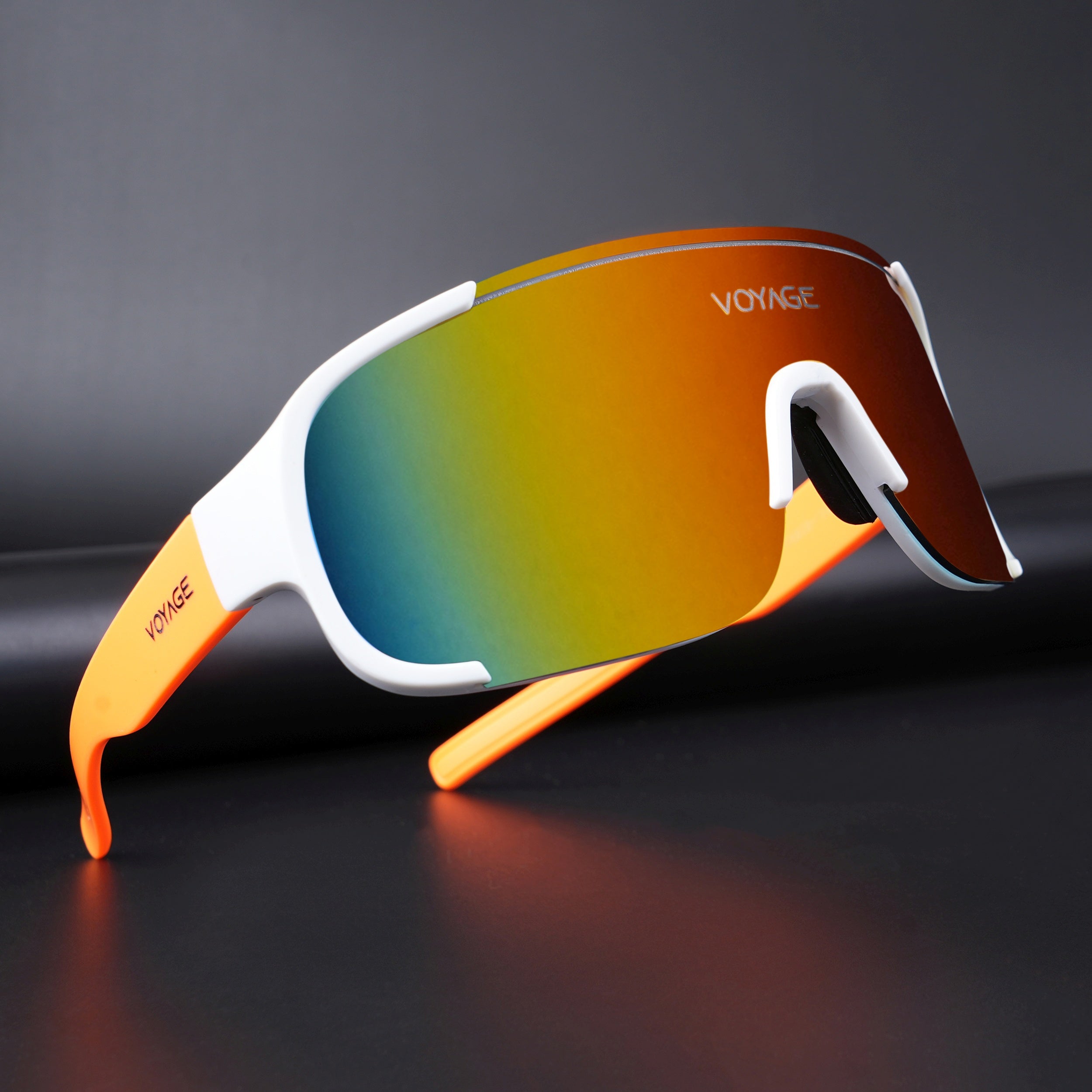 Drift Sunglasses (Multicolor Lens | White Frame - MG5521)