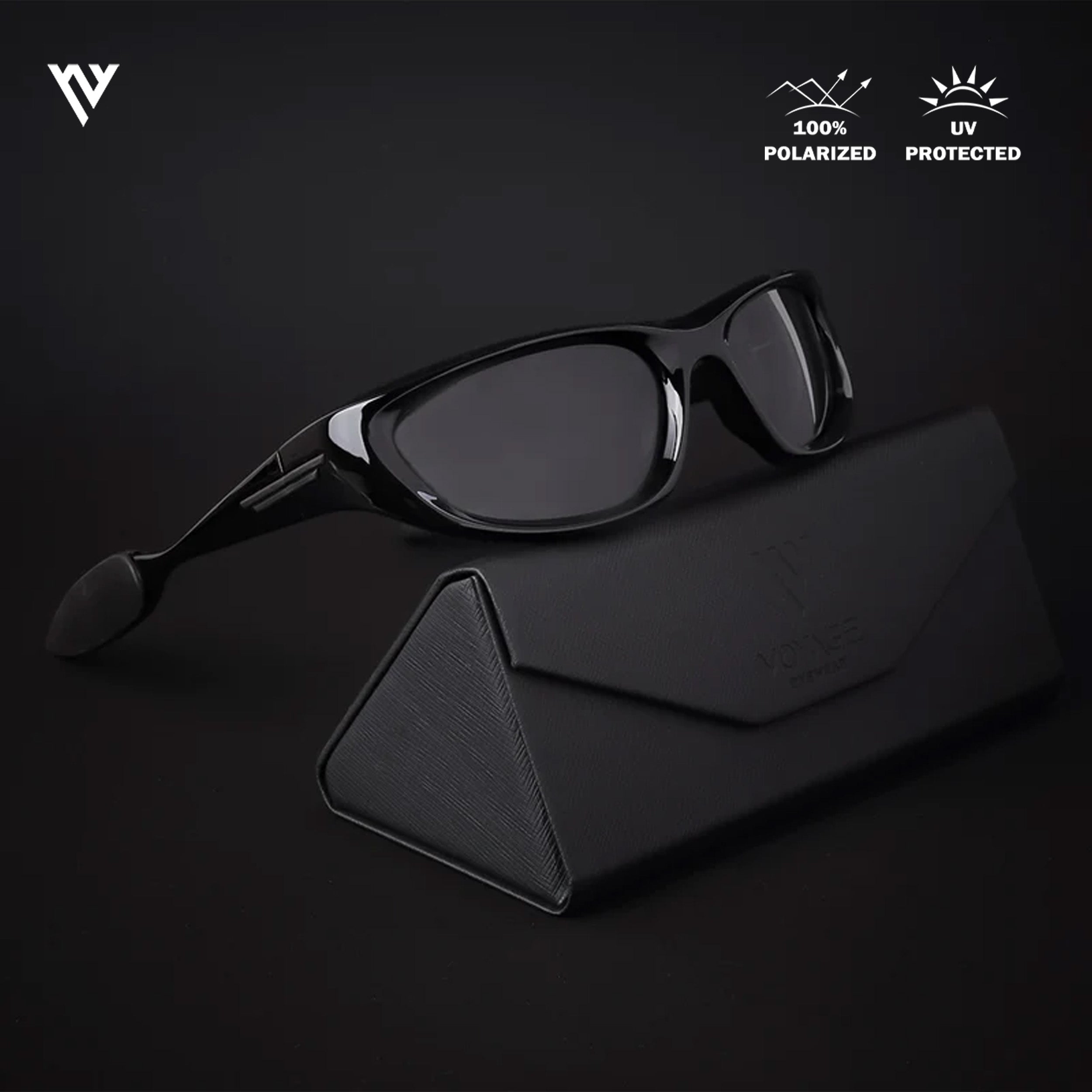 Voyage Exclusive Black Polarized Sunglasses for Men & Women - PMG4020