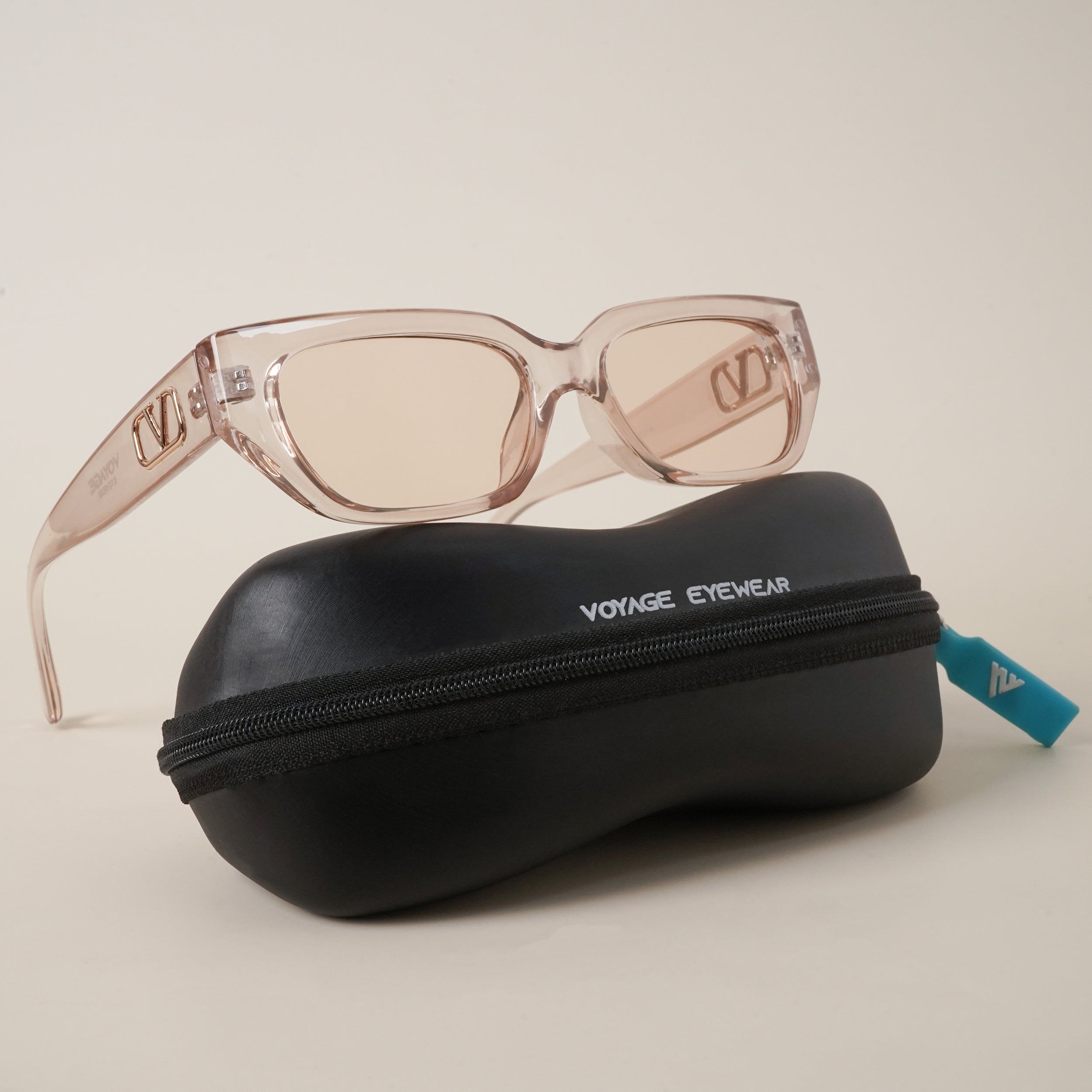 Voyage Light Brown Rectangle Sunglasses - MG3797