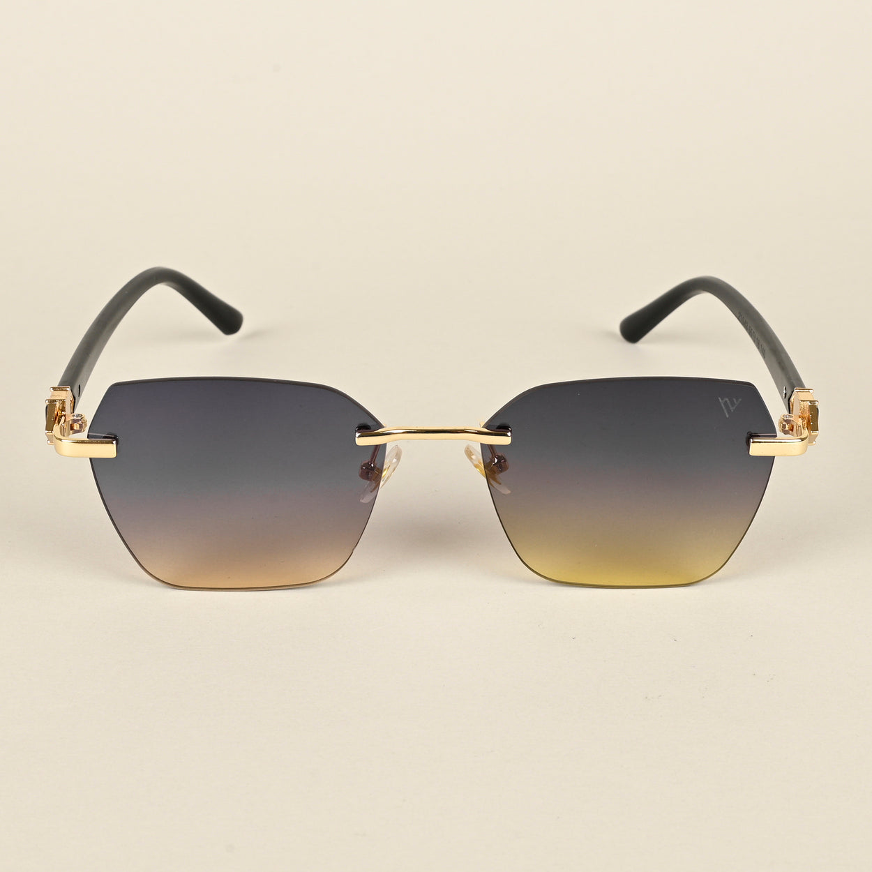 Voyage Grey & Green Rimless Sunglasses for Women (21043MG4322)