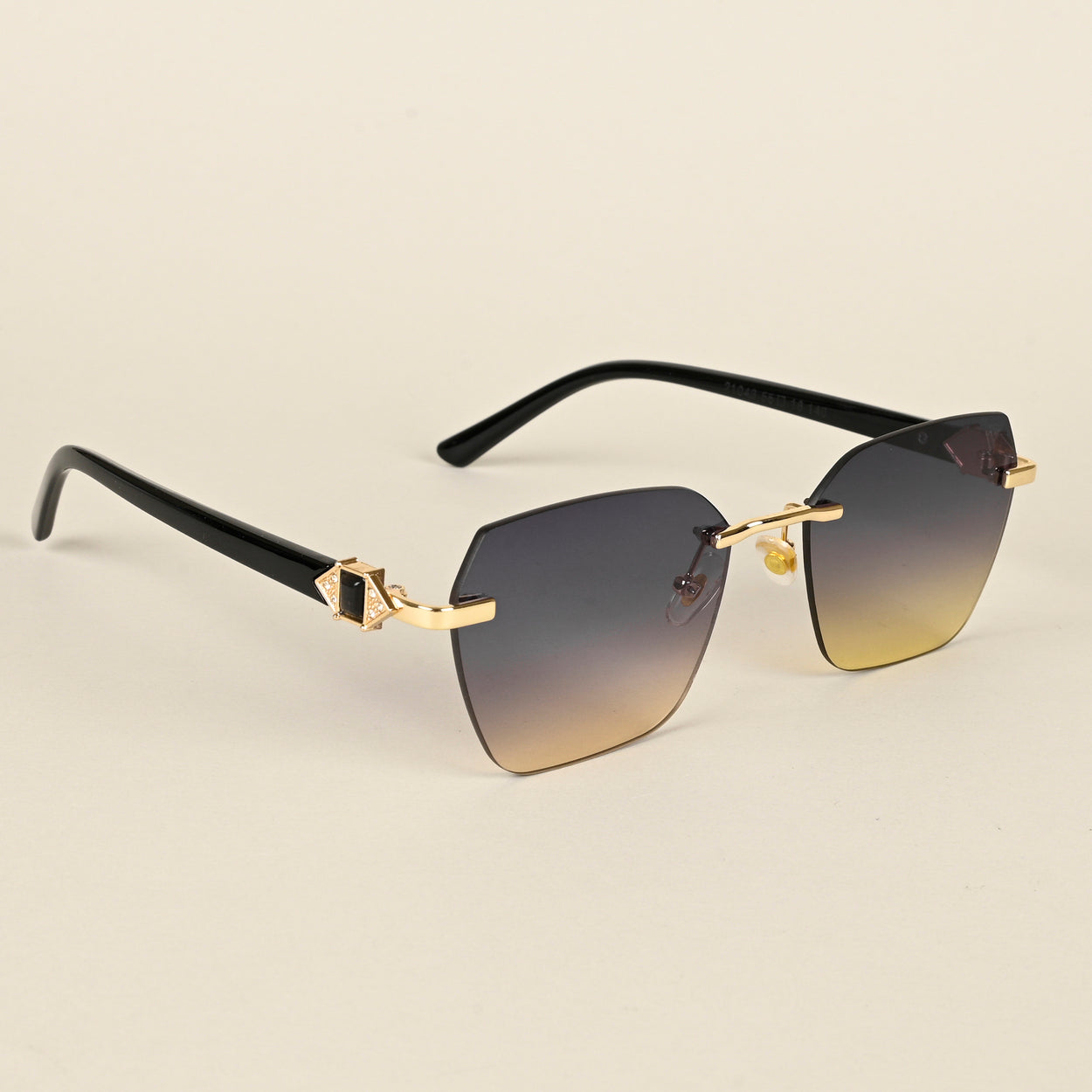 Voyage Grey & Green Rimless Sunglasses for Women (21043MG4322)