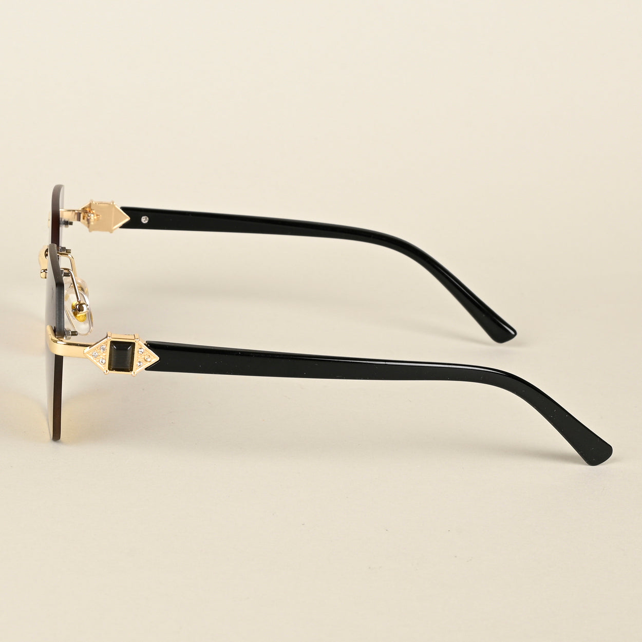 Voyage Grey & Green Rimless Sunglasses for Women (21043MG4322)