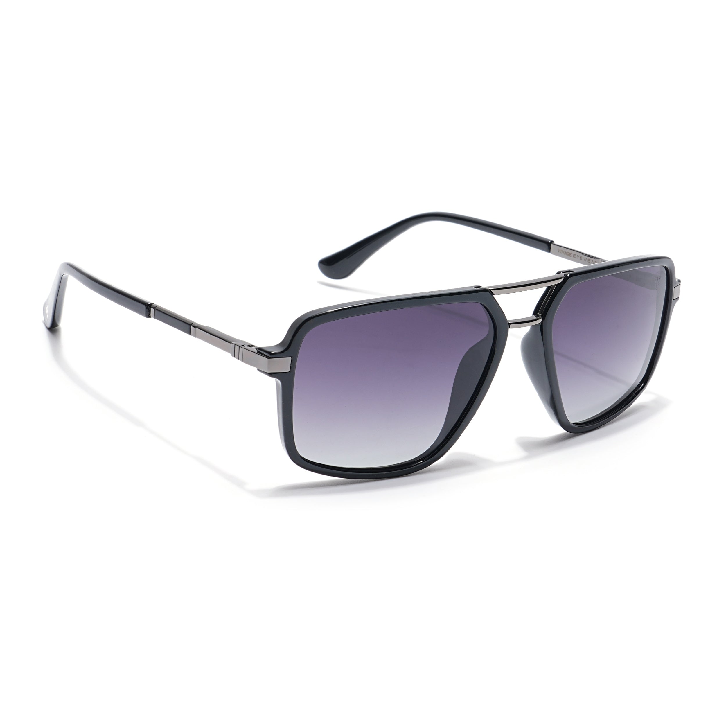 Voyage Select Wayfarer Sunglasses (Grey & Clear Lens | Shine Black Frame - SLPMG6209)