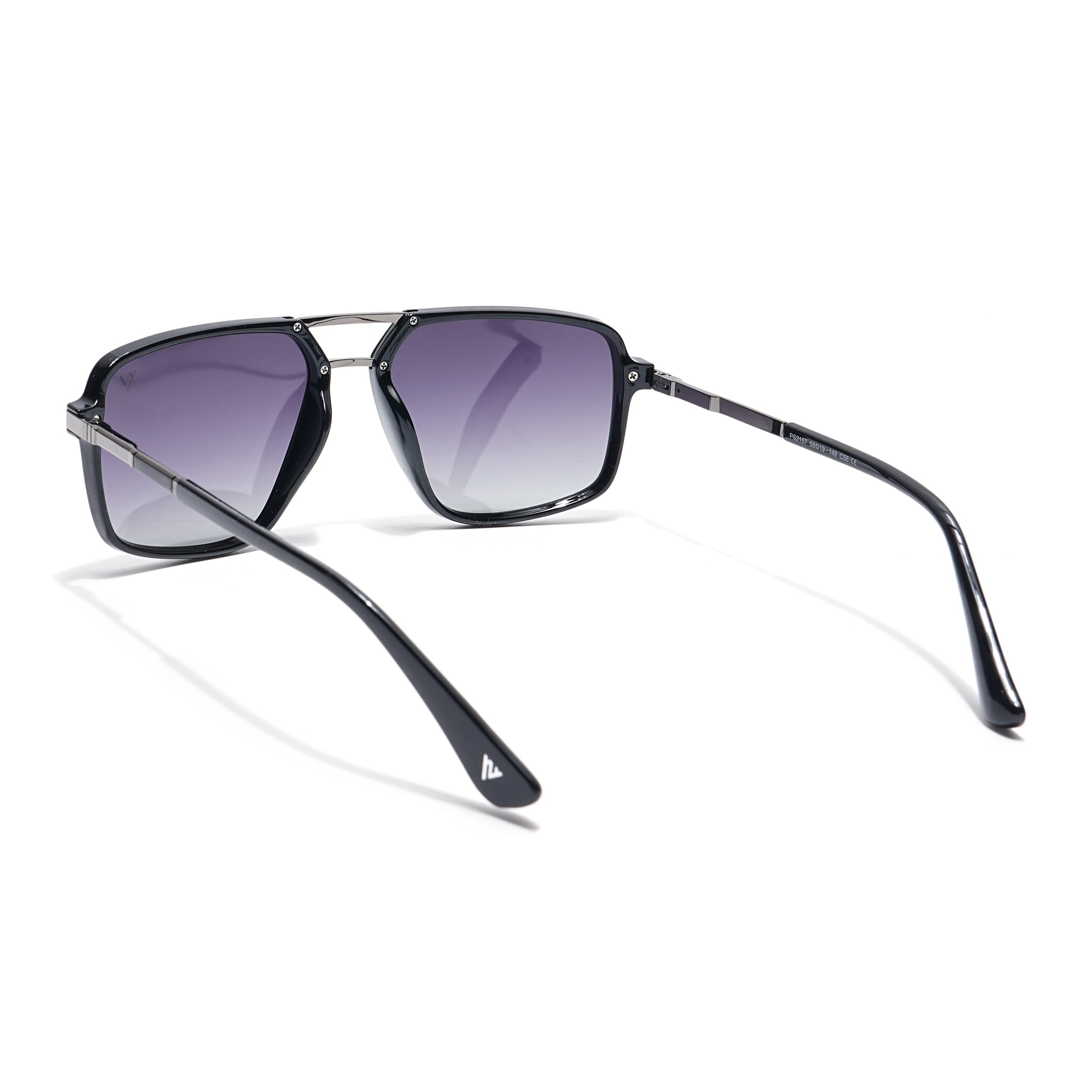 Voyage Select Wayfarer Sunglasses (Grey & Clear Lens | Shine Black Frame - SLPMG6209)