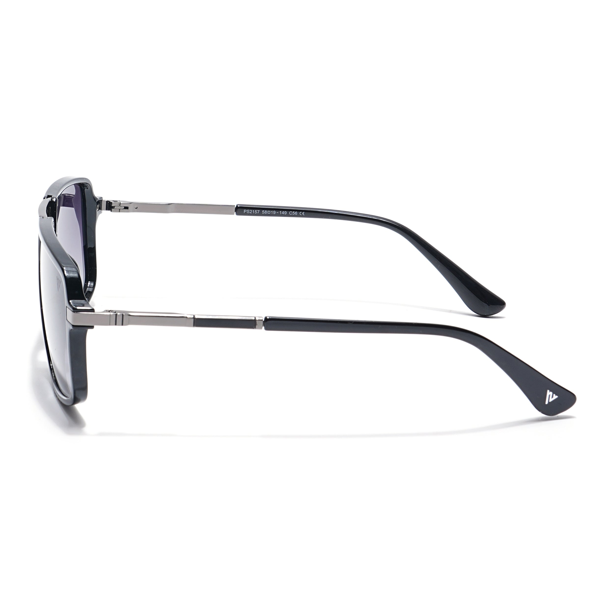 Voyage Select Wayfarer Sunglasses (Grey & Clear Lens | Shine Black Frame - SLPMG6209)
