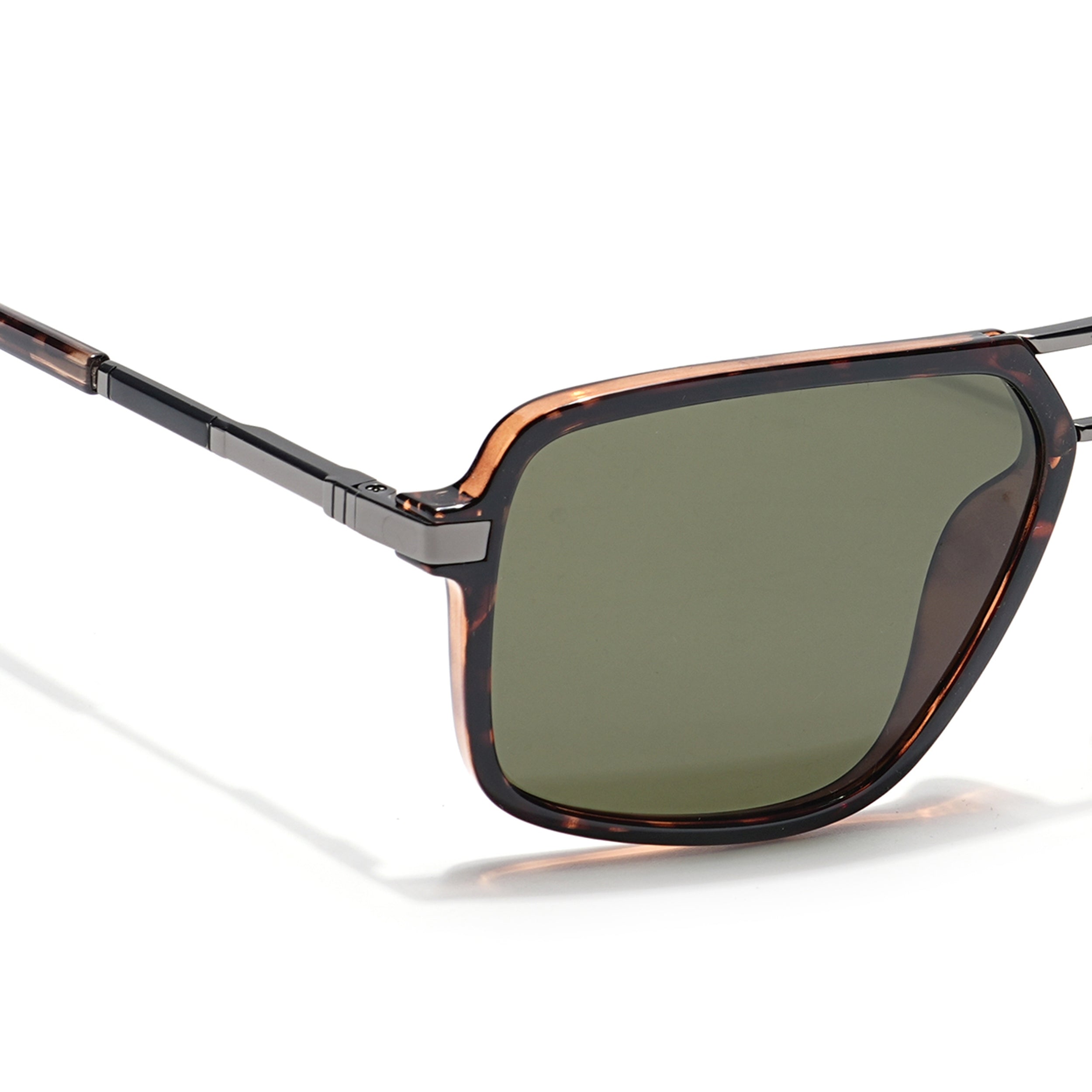 Voyage Select Wayfarer Sunglasses (Green Lens | Demi Brown Frame - SLPMG6211)