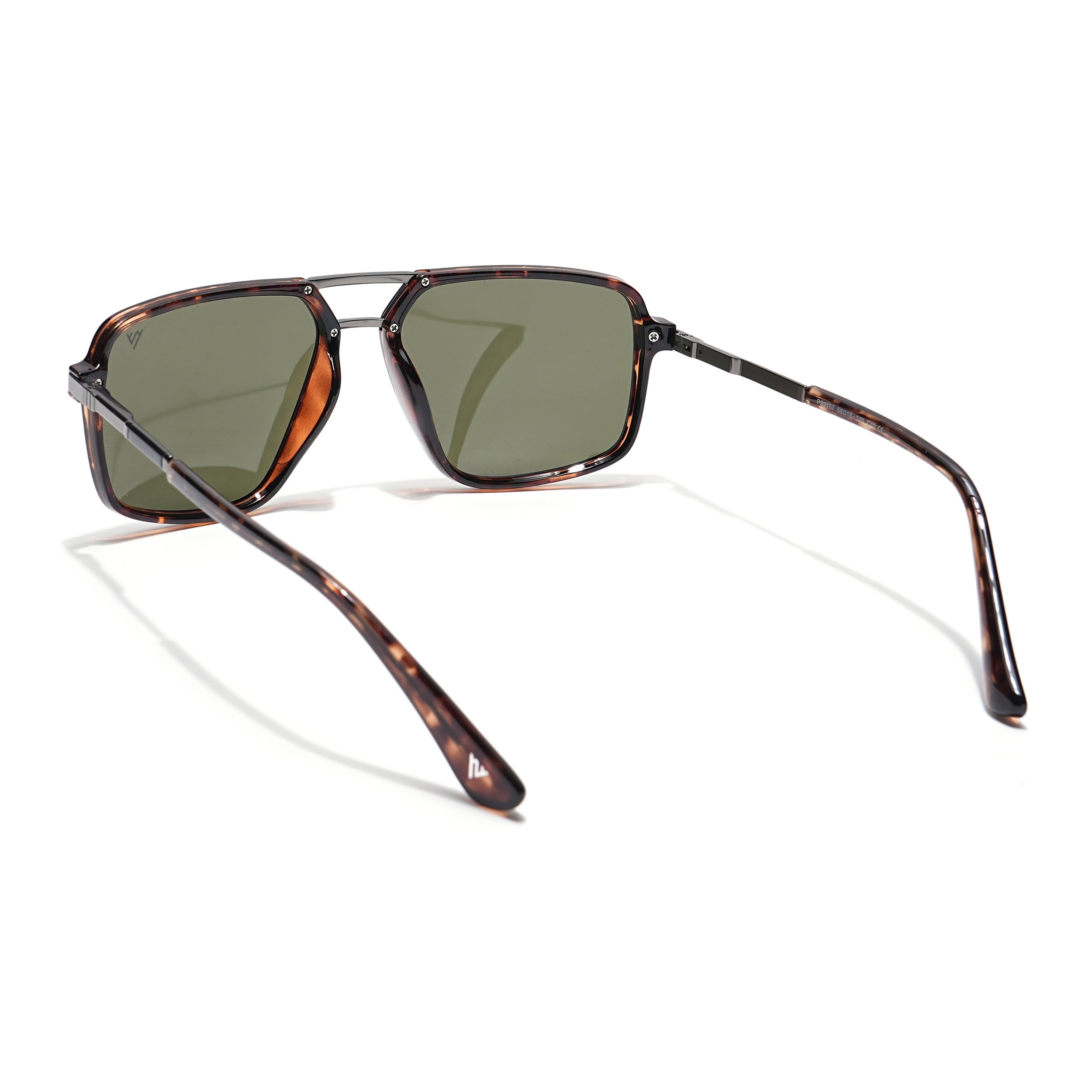 Voyage Select Wayfarer Sunglasses (Green Lens | Demi Brown Frame - SLPMG6211)