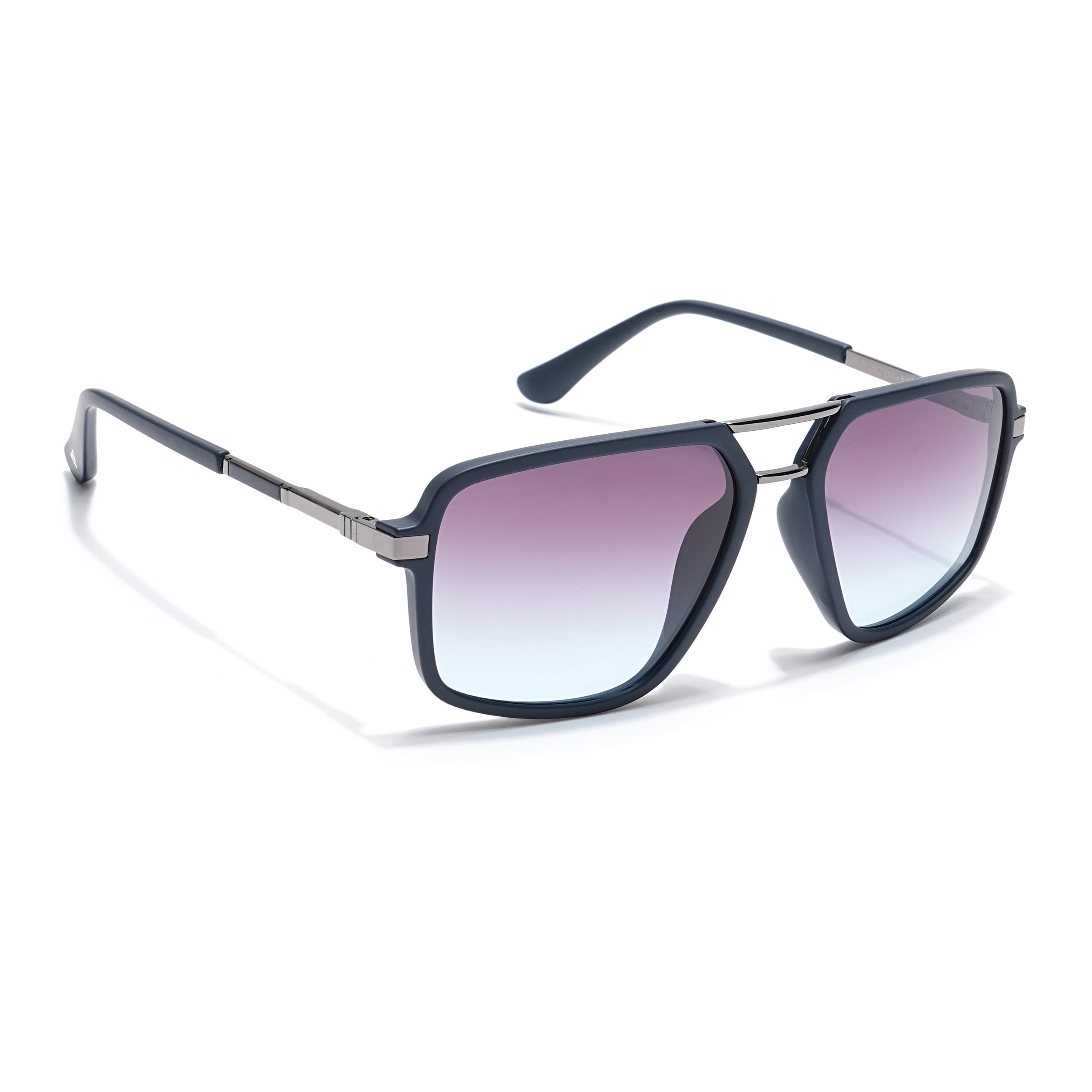 Voyage Select Wayfarer Sunglasses (Grey & Clear Lens | Navy Blue Frame - SLPMG6212)
