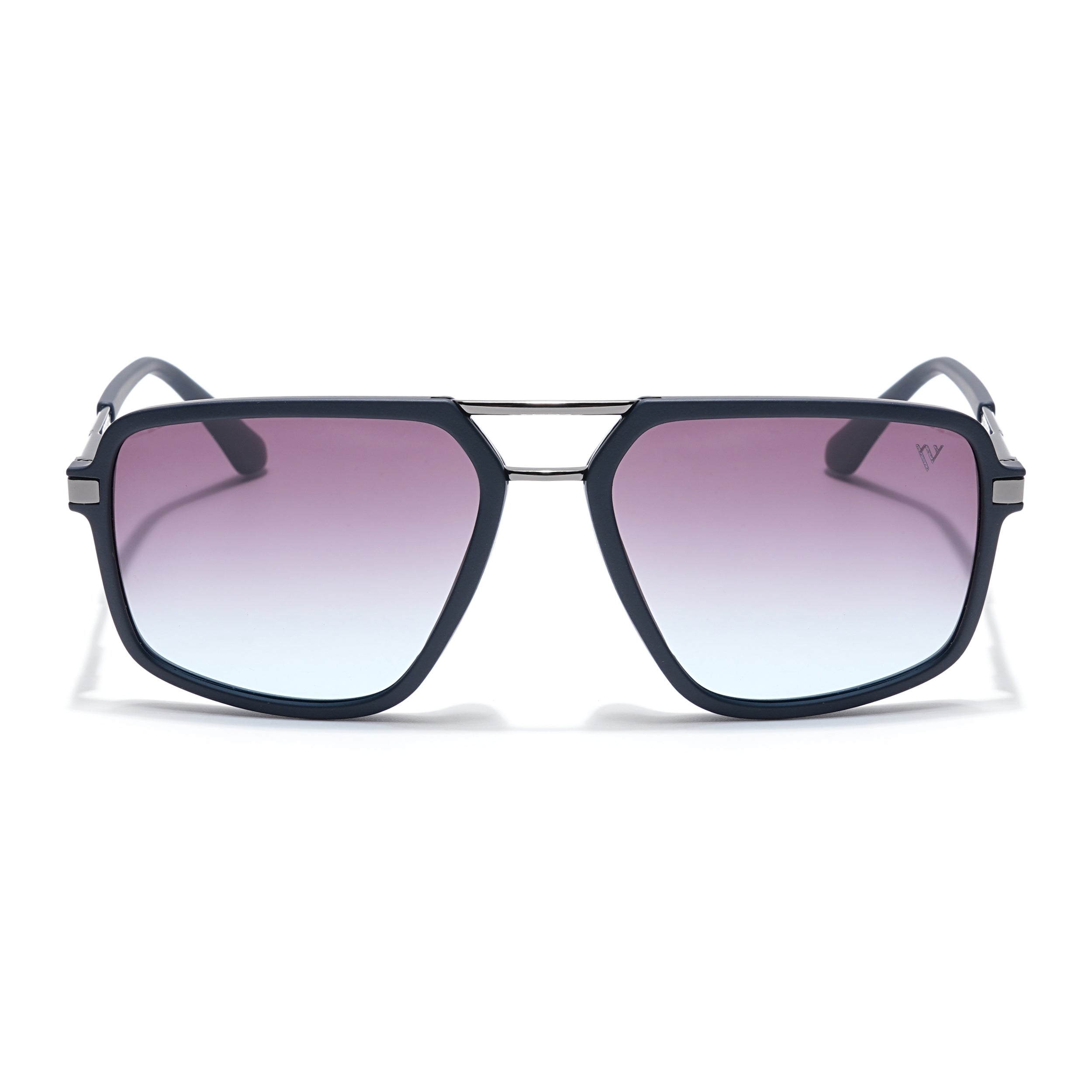 Voyage Select Wayfarer Sunglasses (Grey & Clear Lens | Navy Blue Frame - SLPMG6212)
