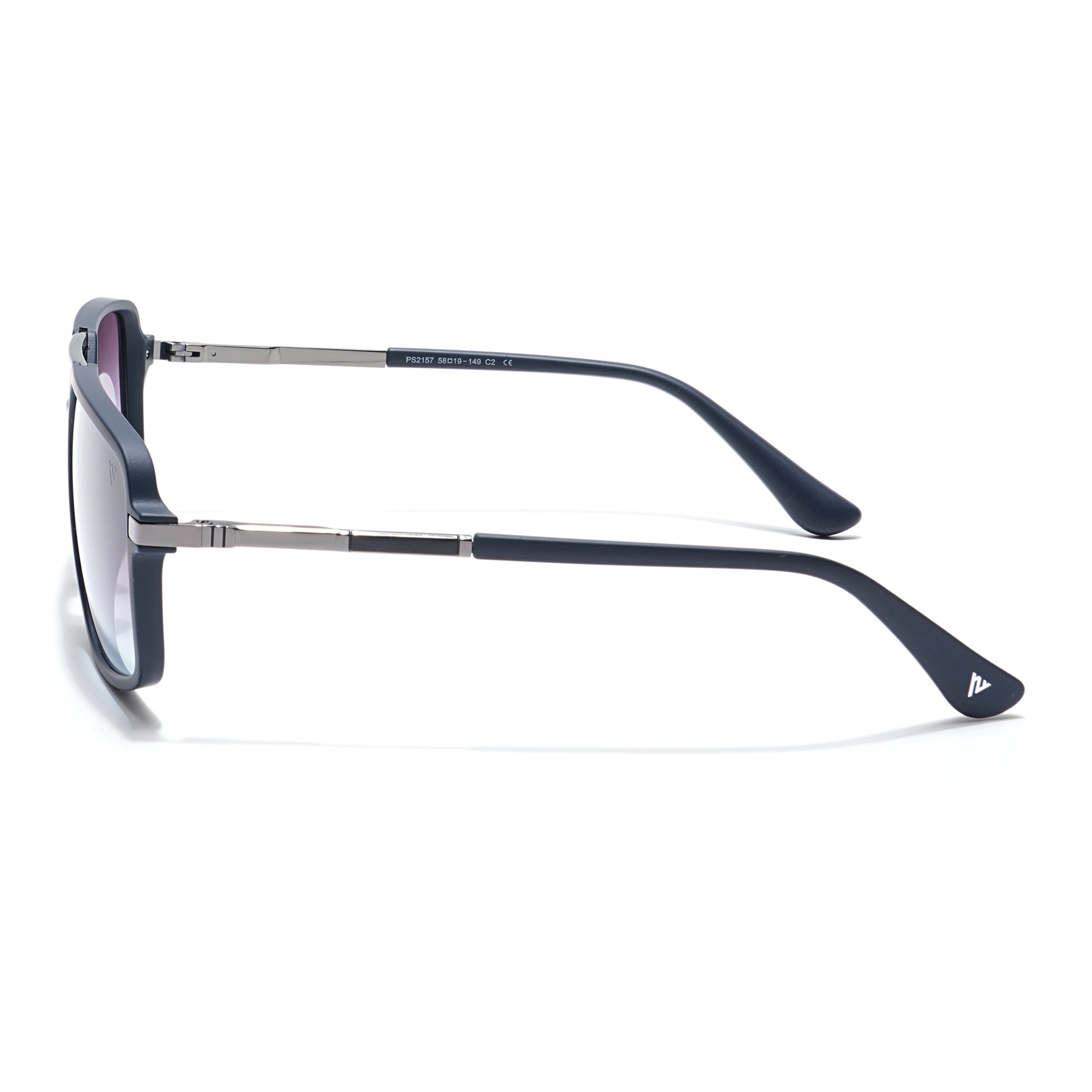 Voyage Select Wayfarer Sunglasses (Grey & Clear Lens | Navy Blue Frame - SLPMG6212)