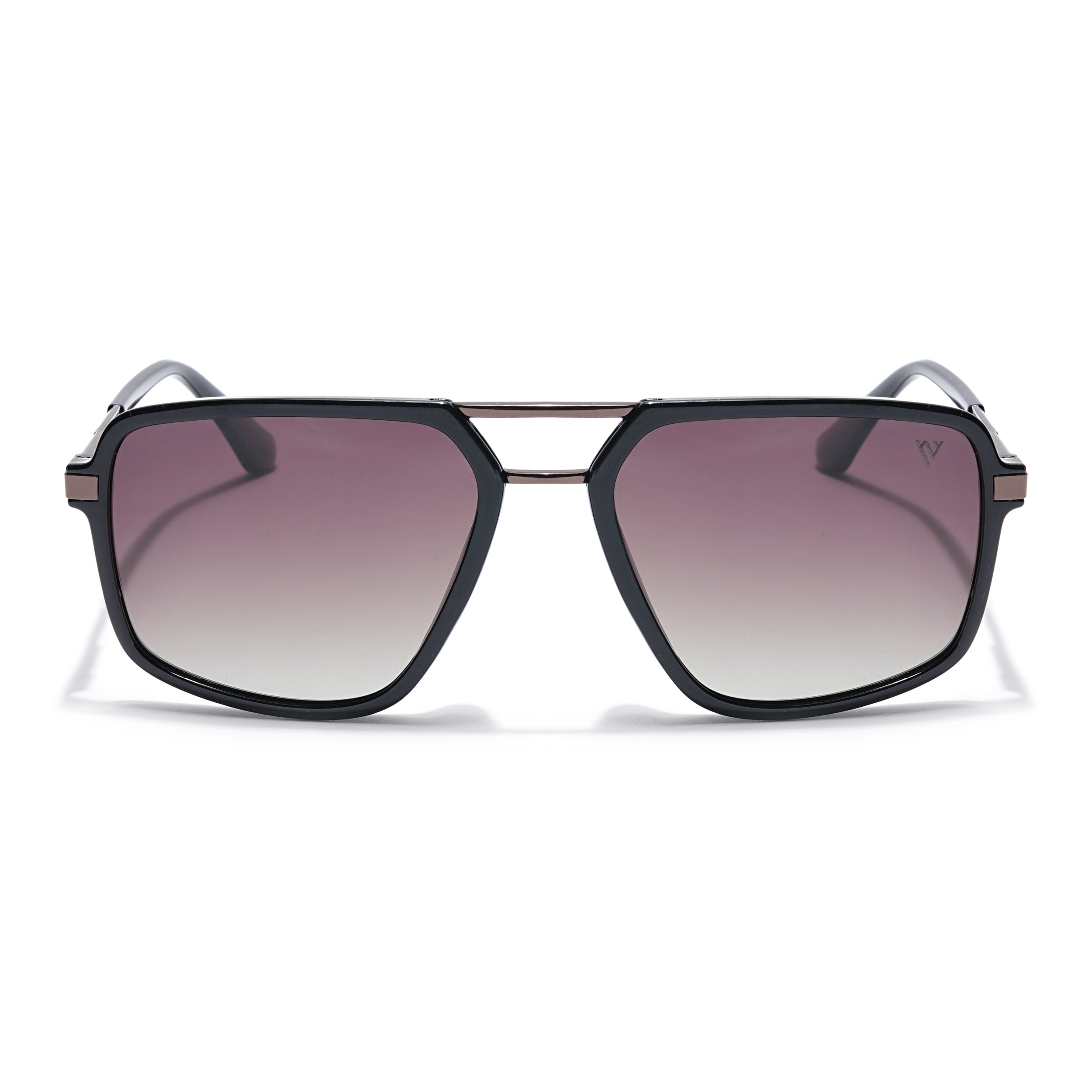 Voyage Select Wayfarer Sunglasses (Brown & Clear Lens | Shine Black Frame - SLPMG6213)