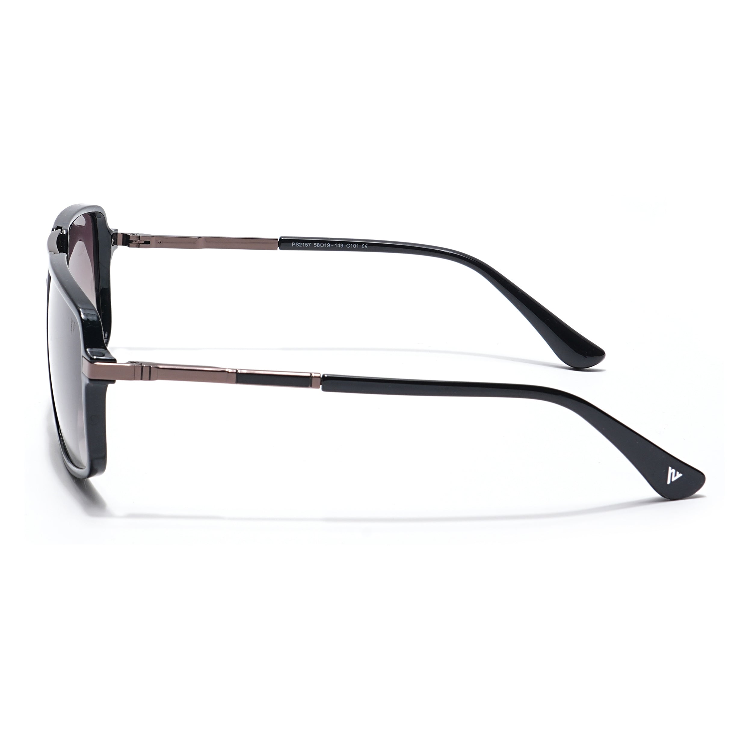 Voyage Select Wayfarer Sunglasses (Brown & Clear Lens | Shine Black Frame - SLPMG6213)