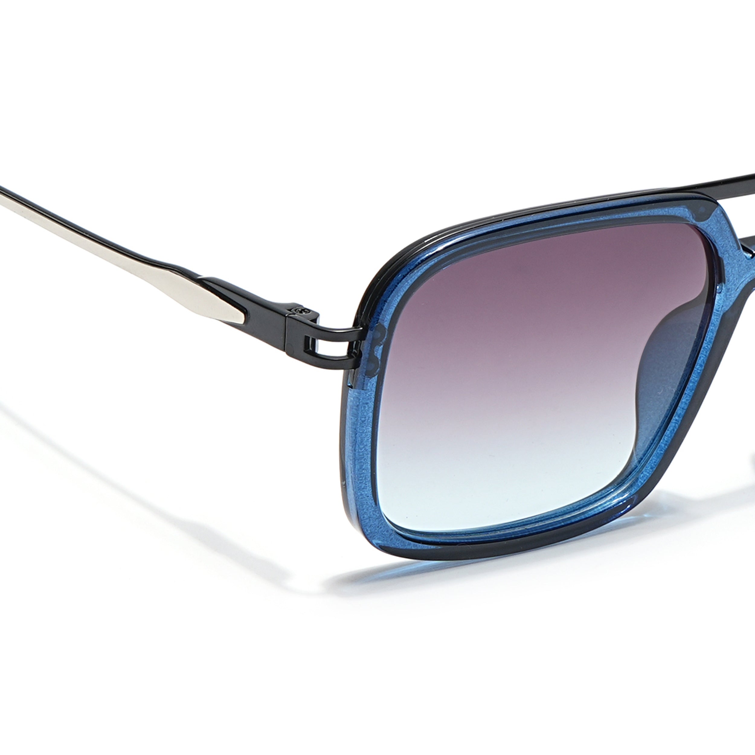 Voyage Select Wayfarer Sunglasses (Brown & Clear Lens | Transparent Blue Frame - SLPMG6303)