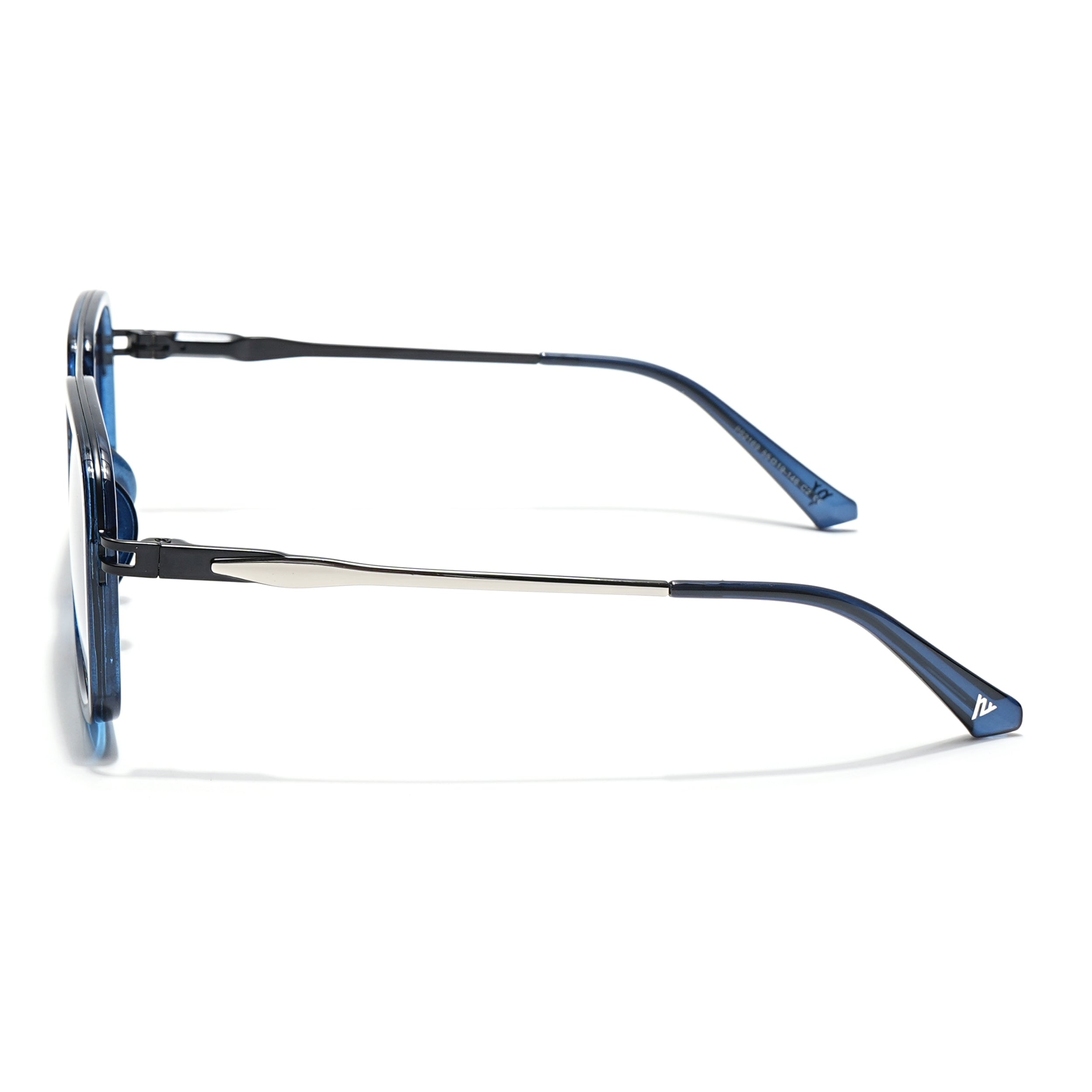 Voyage Select Wayfarer Sunglasses (Brown & Clear Lens | Transparent Blue Frame - SLPMG6303)
