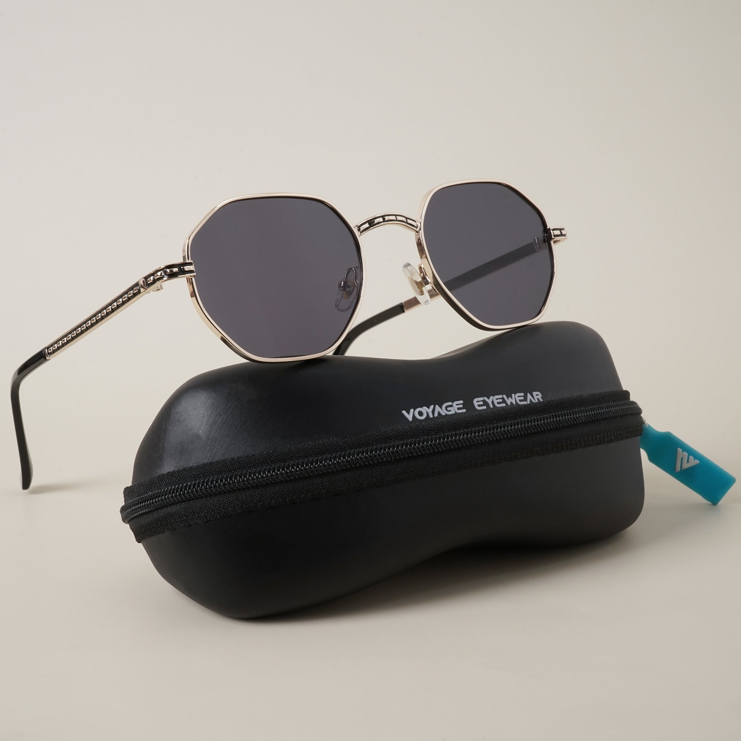 Voyage Black Geometric Sunglasses MG3798