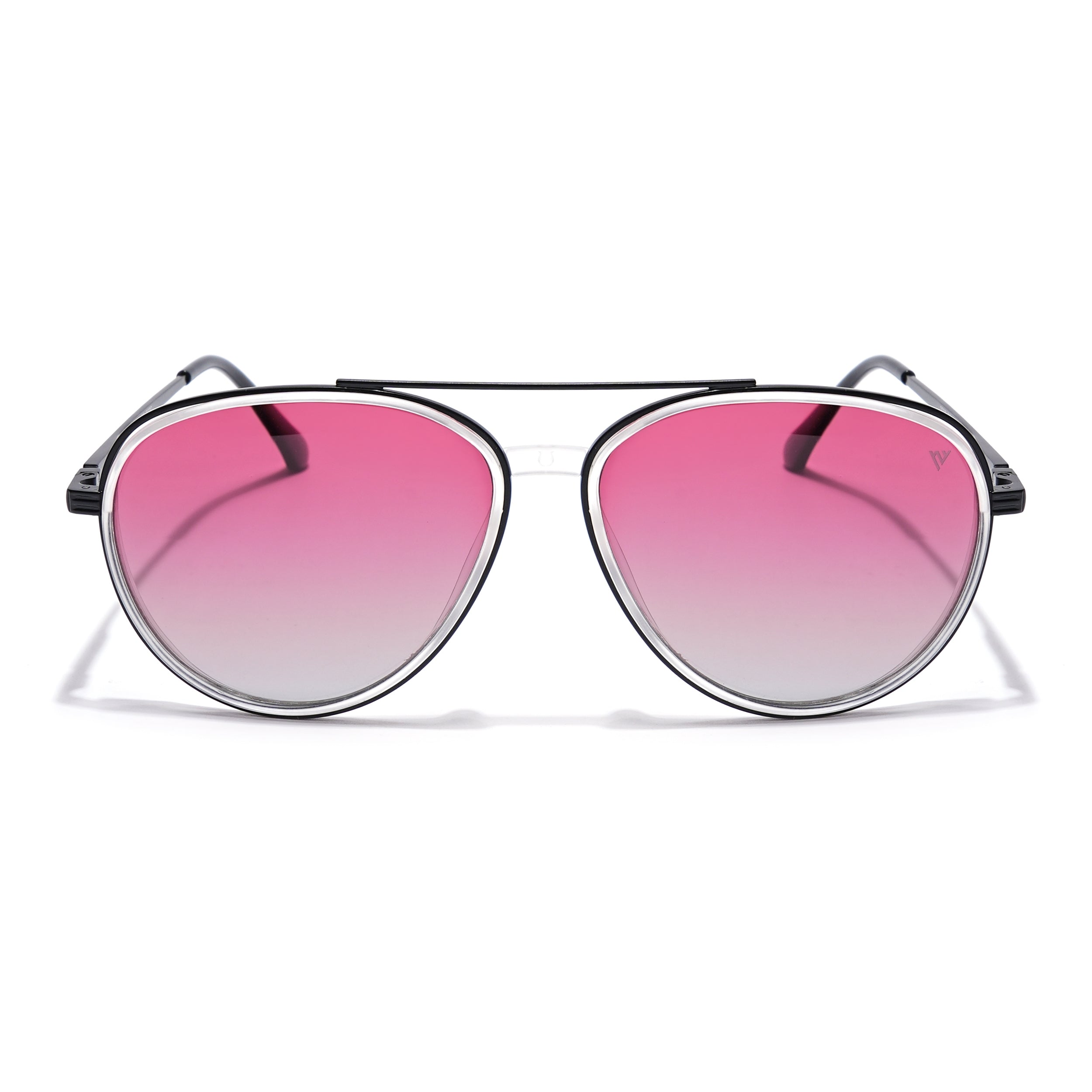 Voyage Select Aviator Sunglasses (Pink Lens | Black & Transparent Frame - SLPMG5937)