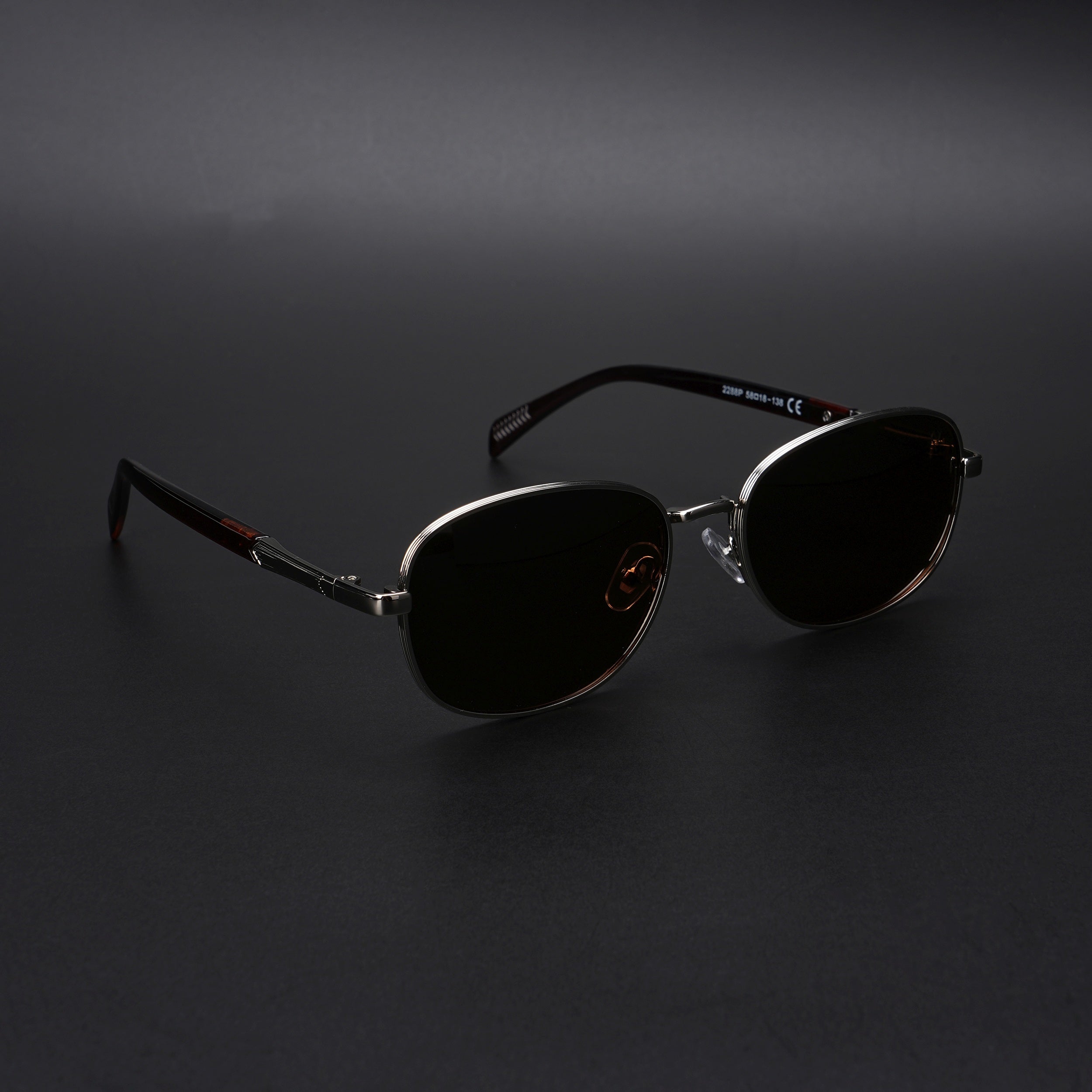Dash | Silver Polarized Unisex Sunglasses | Brown Lens - PMG5849