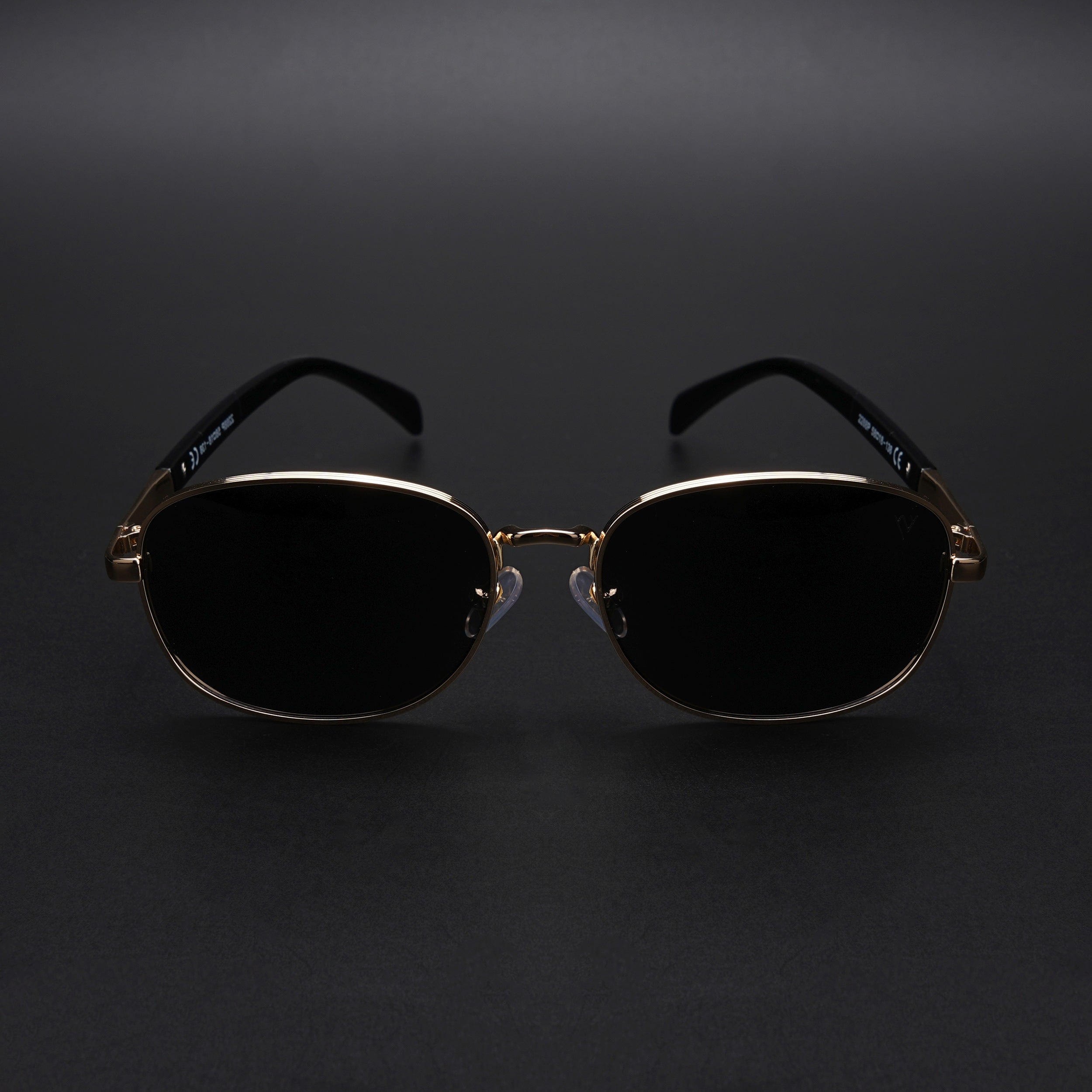 Dash | Gold Polarized Unisex Sunglasses | Black Lens - PMG5850
