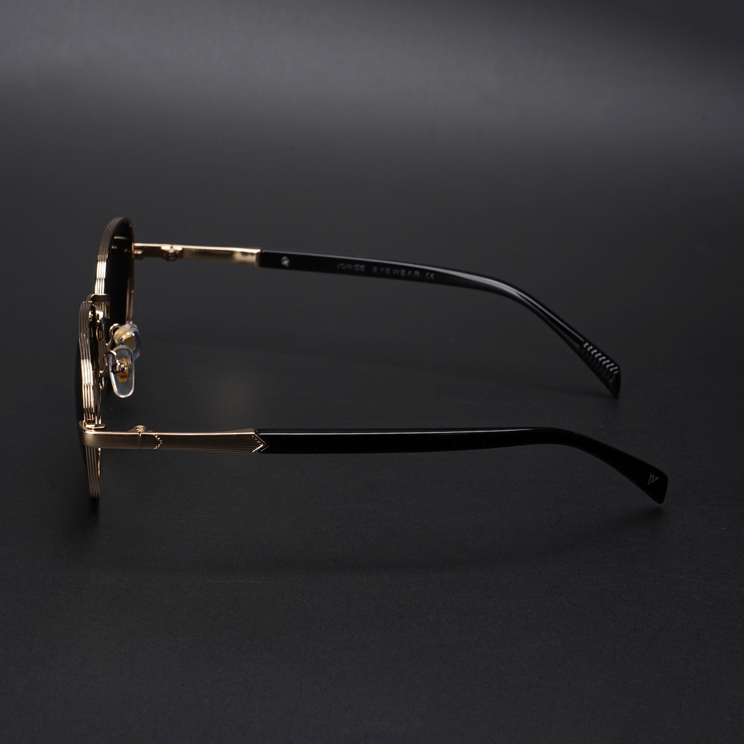 Dash | Gold Polarized Unisex Sunglasses | Black Lens - PMG5850