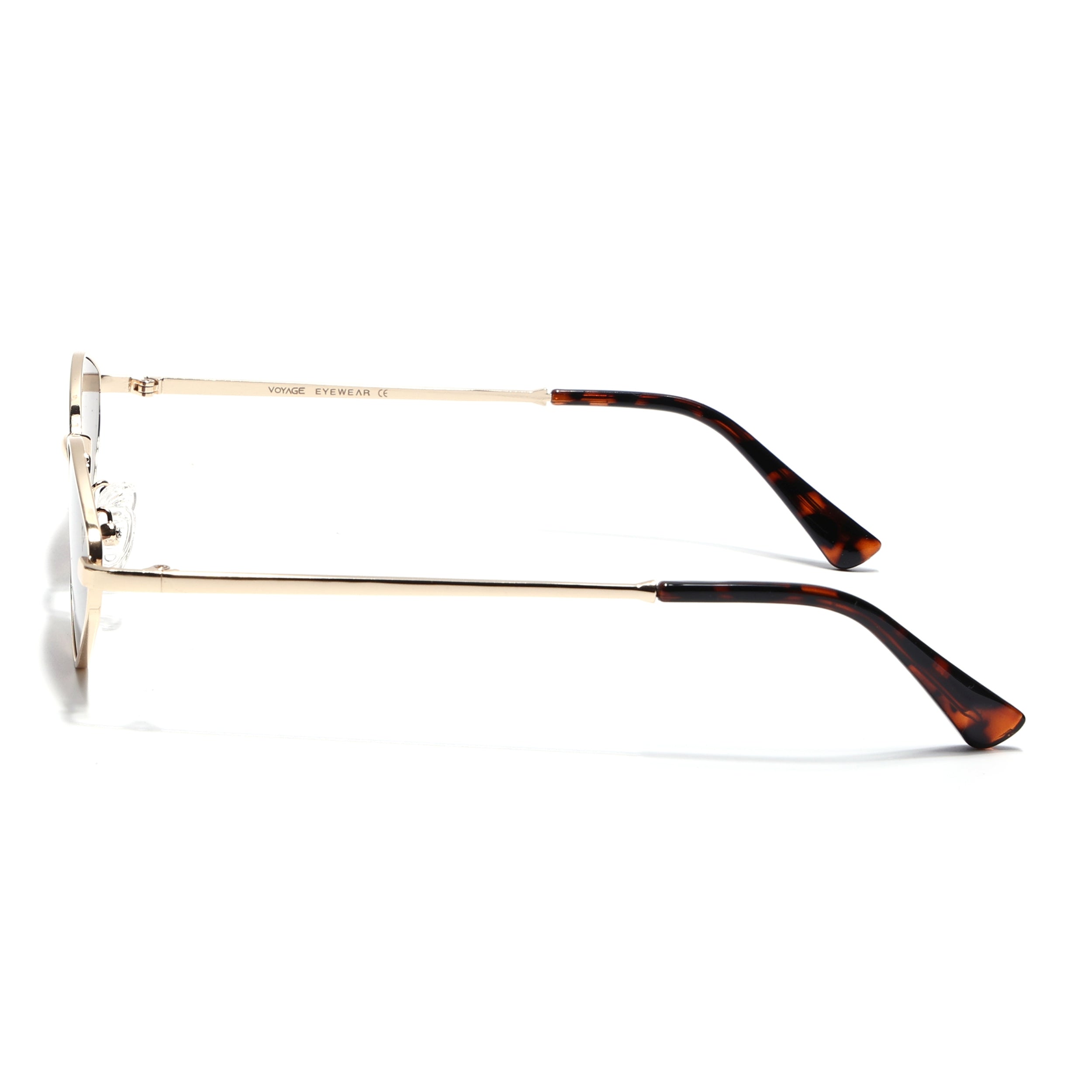 Vanta | Brown Oval Sunglasses | Golden Frame - MG7135
