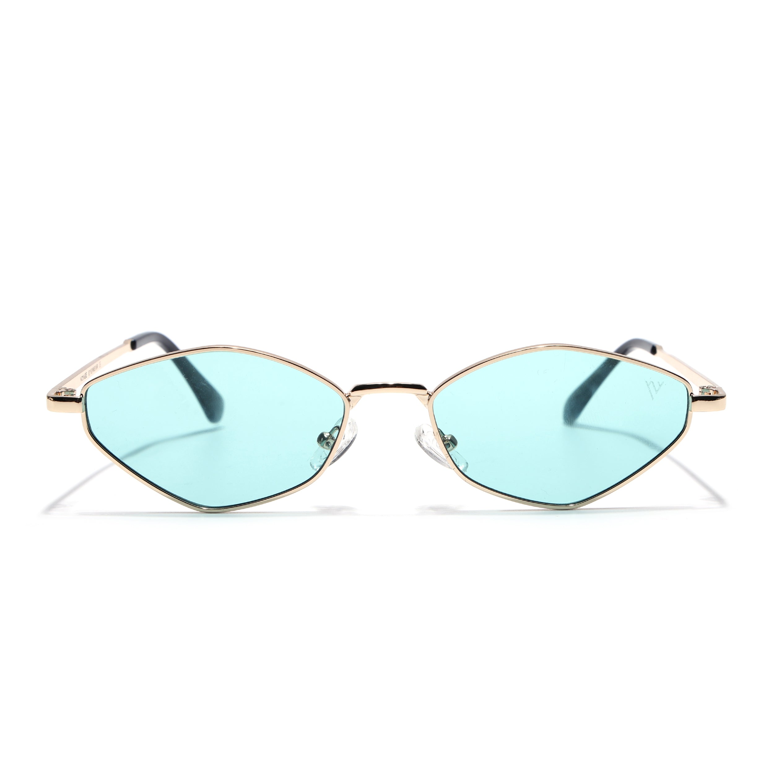 Vanta | Turquoise Oval Sunglasses | Golden Frame - MG7137