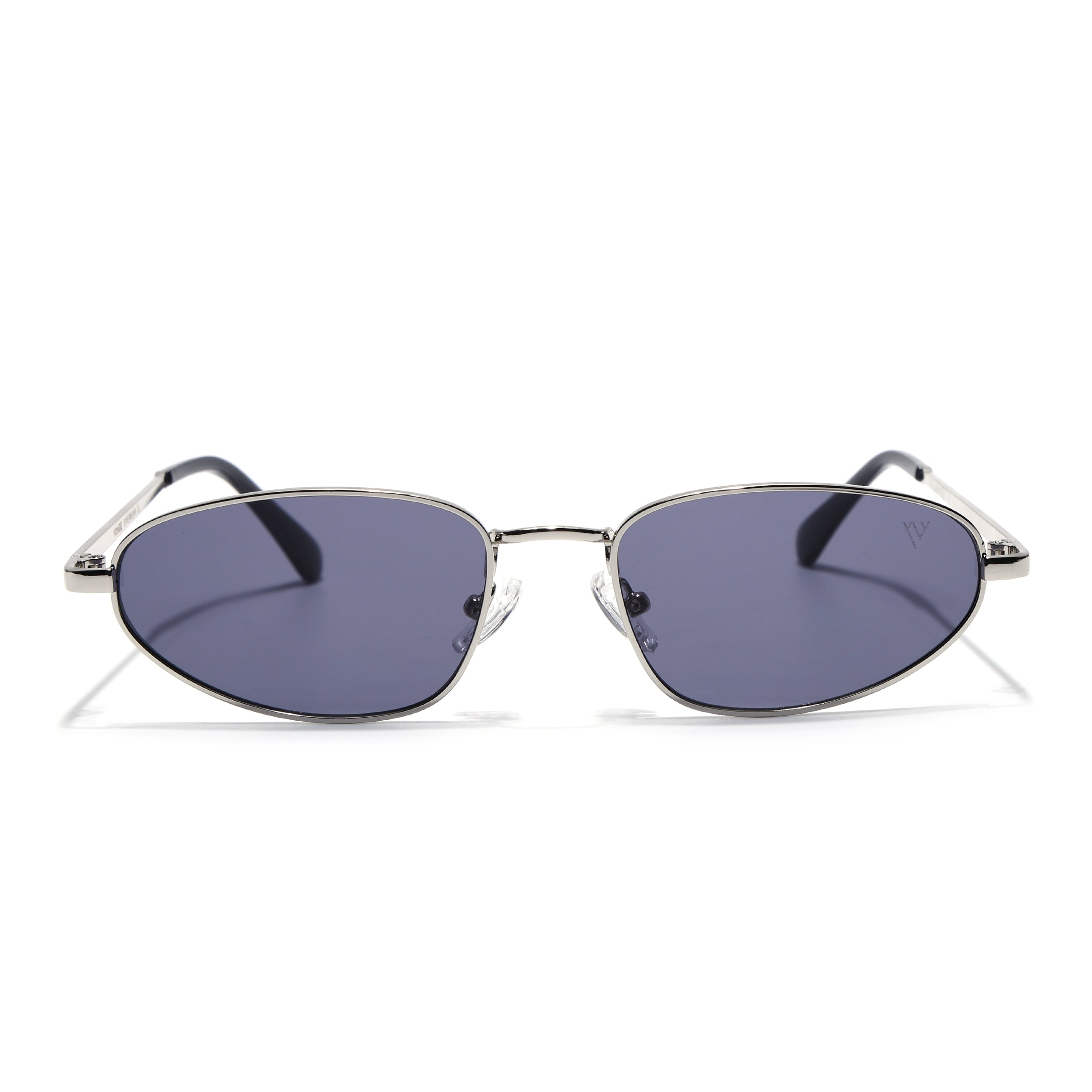 Oval Sunglasses for Men & Women (Grey Lens | Silver Frame - MG7145)