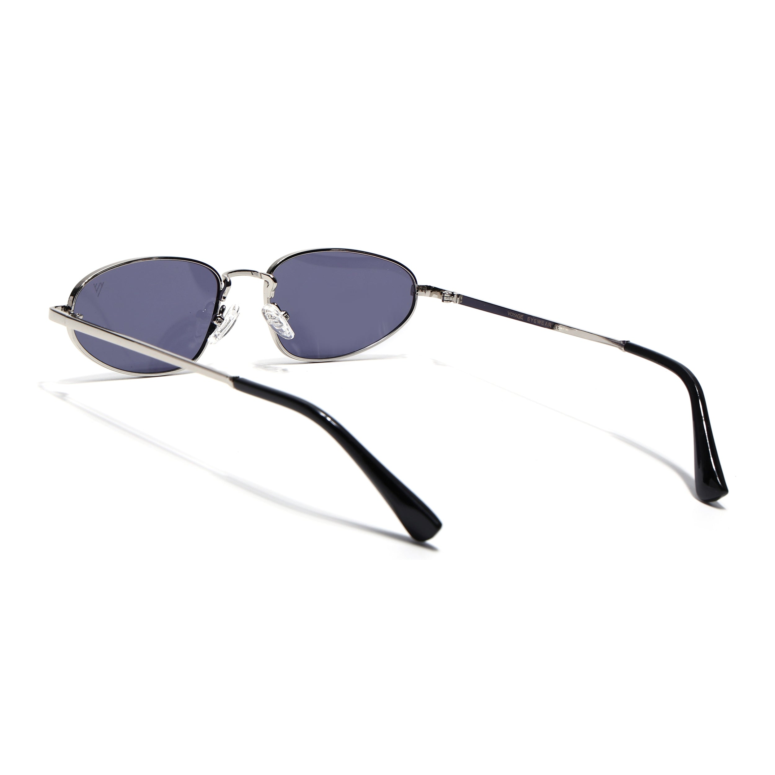 Oval Sunglasses for Men & Women (Grey Lens | Silver Frame - MG7145)