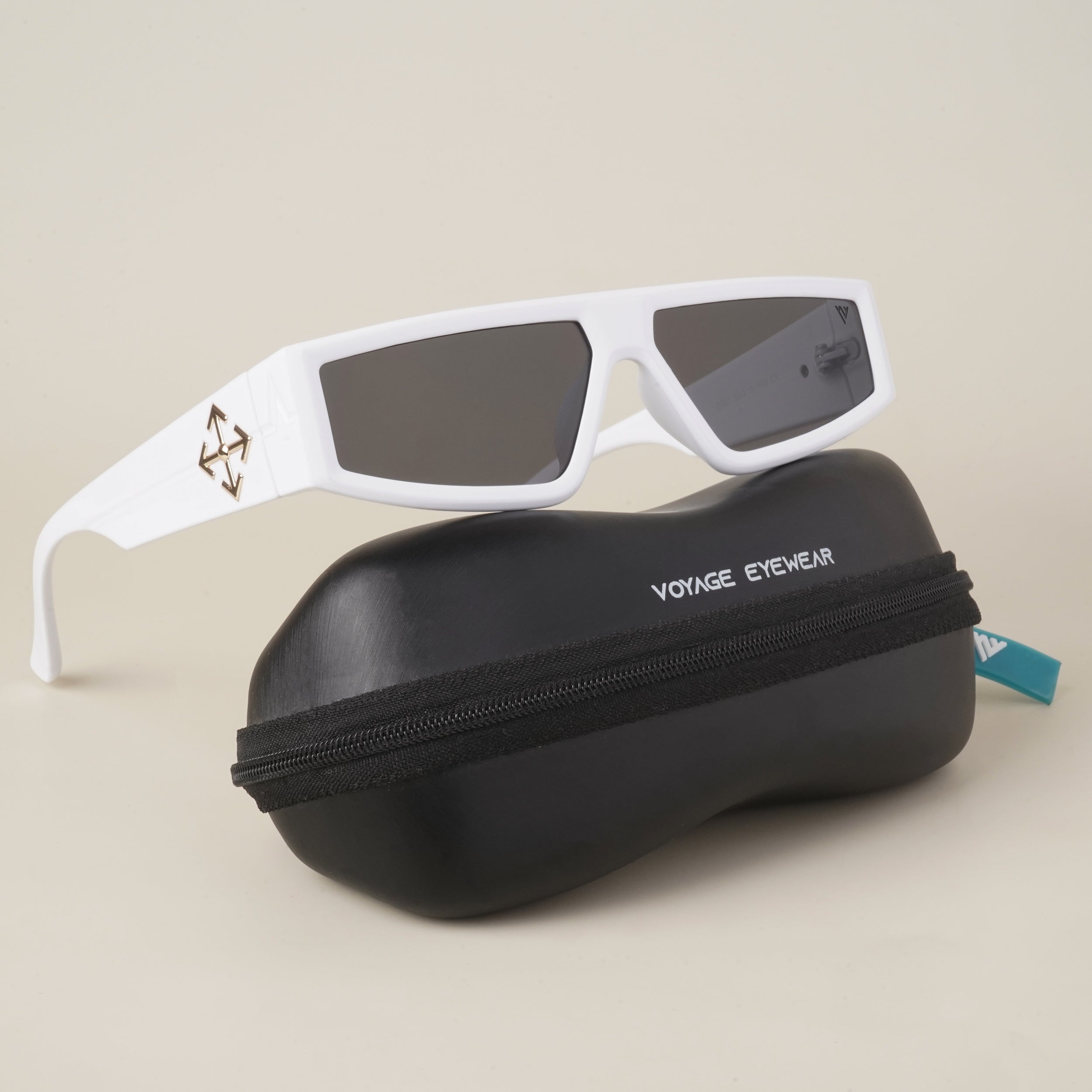 Voyage White Rectangle Sunglasses - MG3873