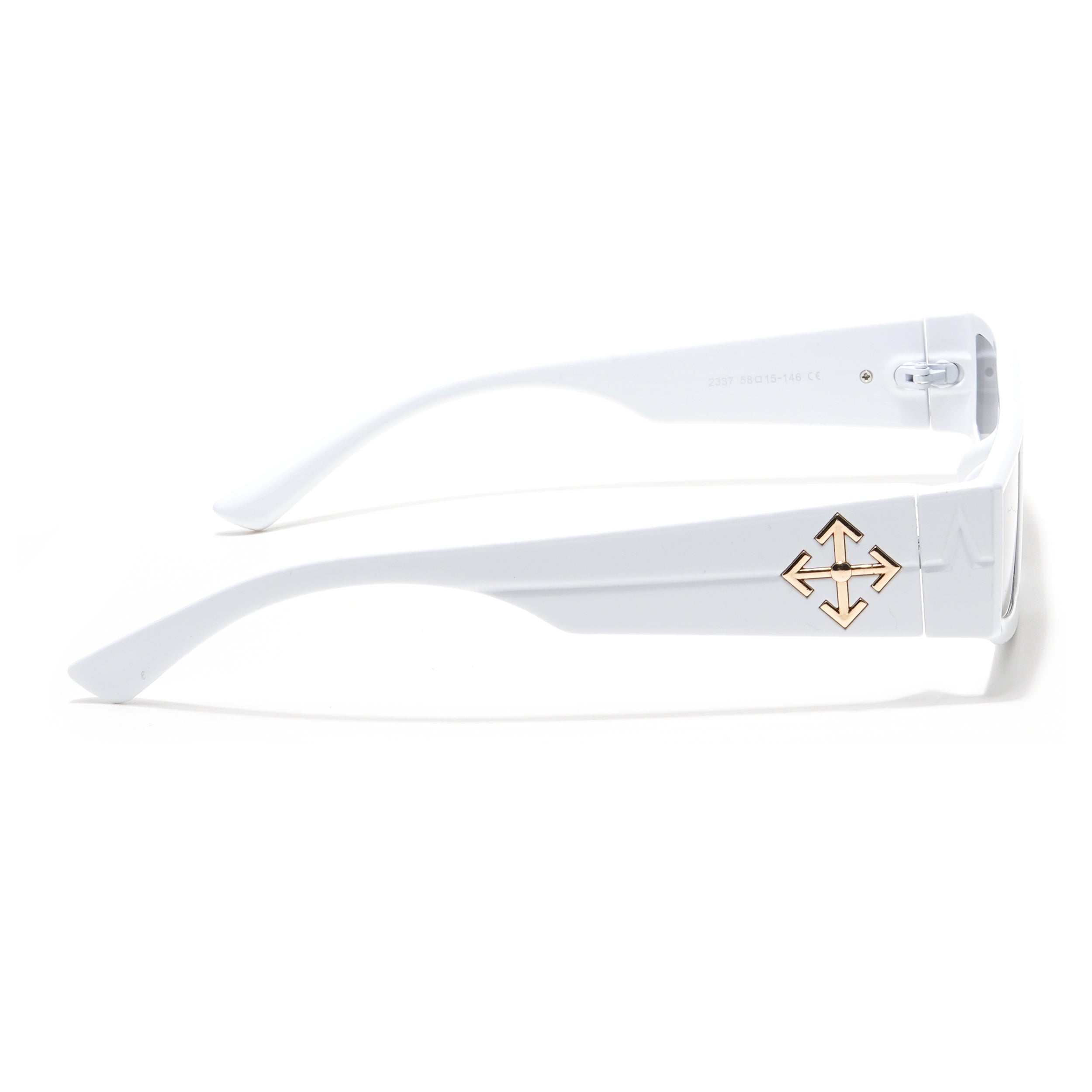 Crasher | White Rectangle Sunglasses (2337MG3873)