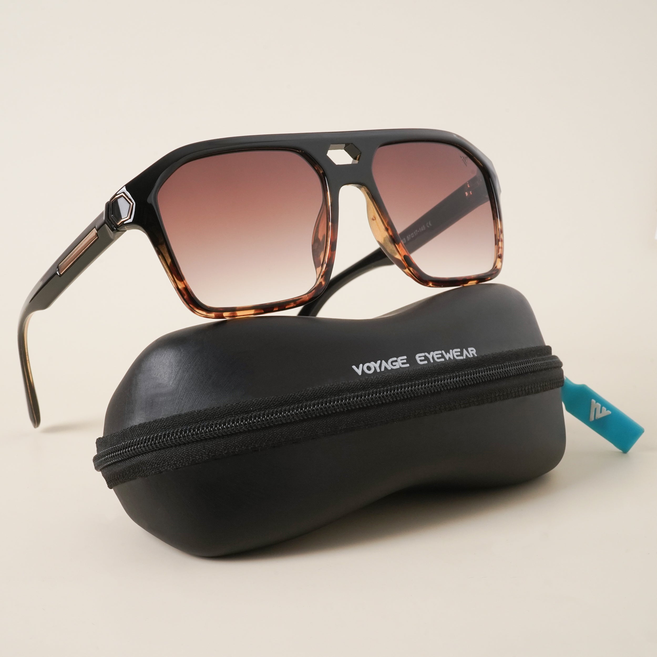 Voyage Brown & Clear Wayfarer Sunglasses for Men & Women - MG4099