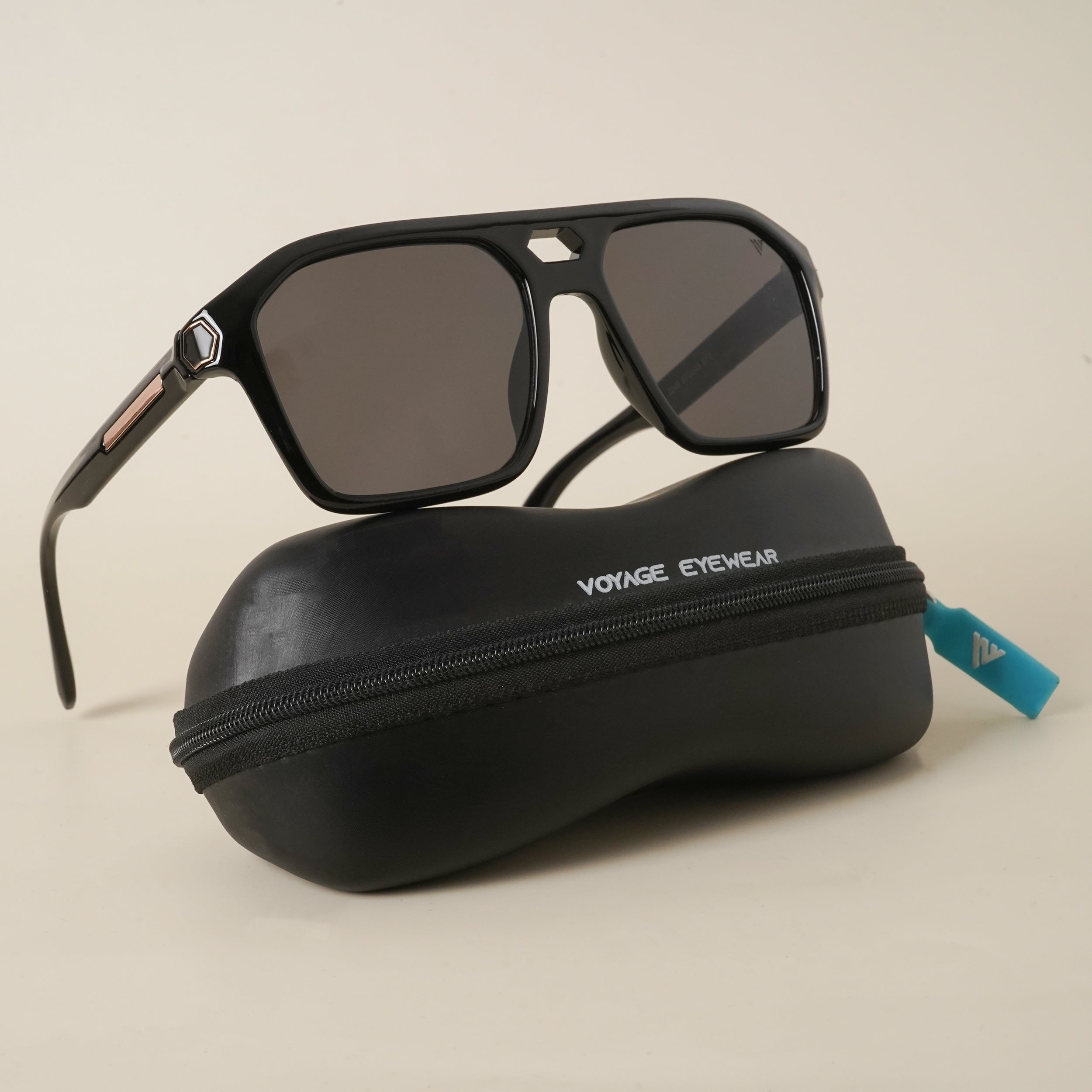 Voyage Black Wayfarer Sunglasses for Men & Women - MG4098