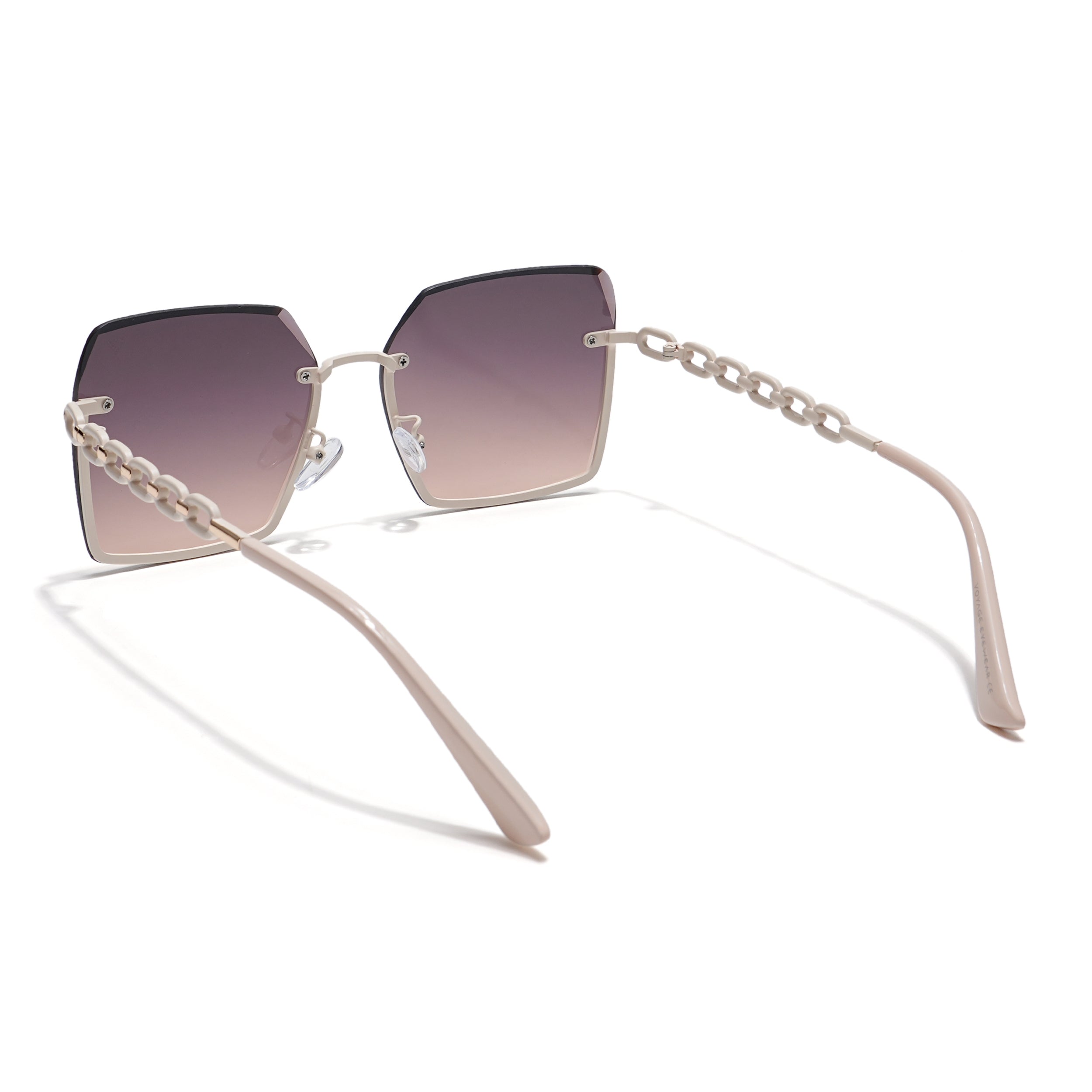 Over Size Sunglasses (Brown Lens | Golden Frame - MG5797)