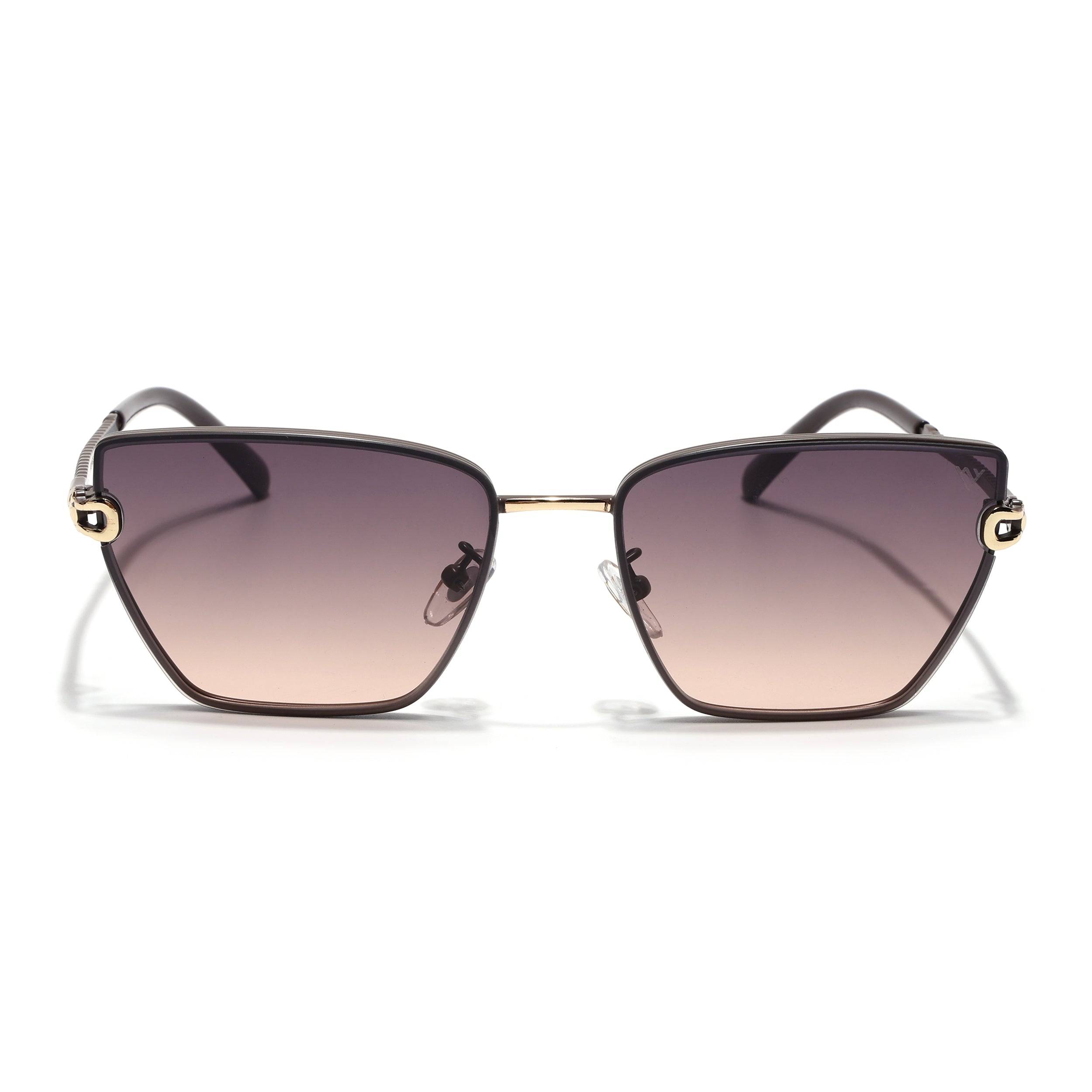 Cateye Sunglasses for Women (Black & Brown Lens | Brown Frame - MG7111)