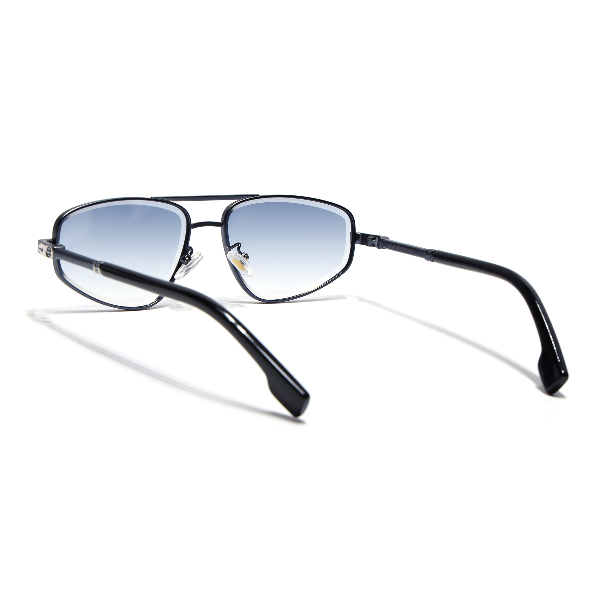 Rectangle Sunglasses for Men & Women (Blue & Clear Lens | Blue Frame - MG7517)