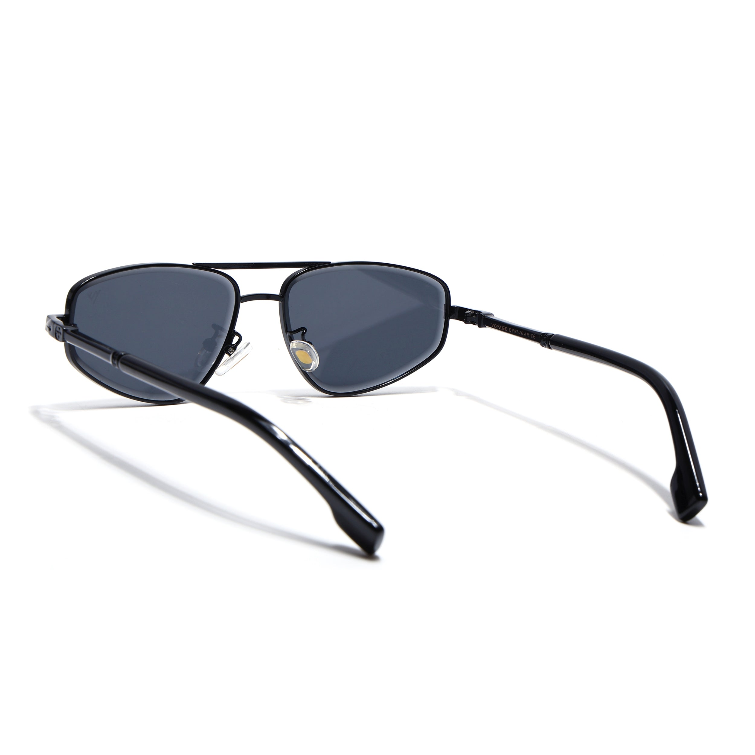Rectangle Sunglasses for Men & Women (Black Lens | Black Frame - MG7519)
