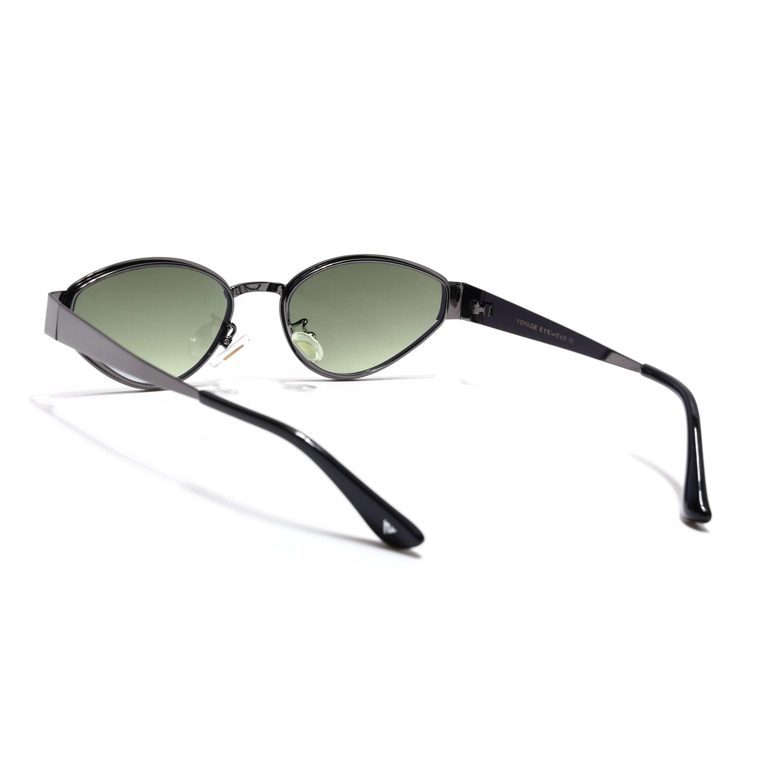 Cateye Sunglasses for Women (Olive & Clear Lens | Grey Frame - MG7543)