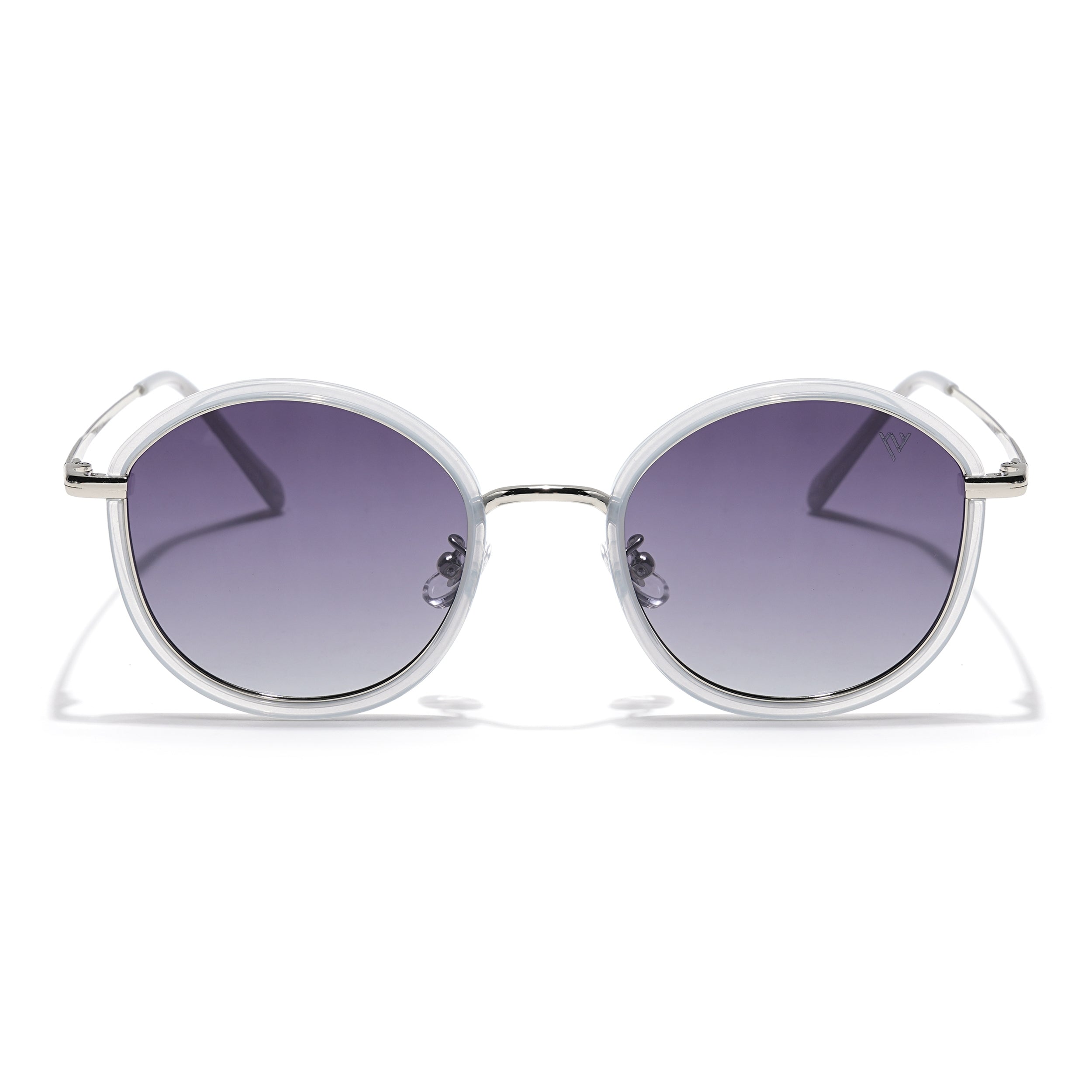 Voyage Select Round Sunglasses (Grey & Clear Lens | Transparent Grey Frame - SLPMG6216)