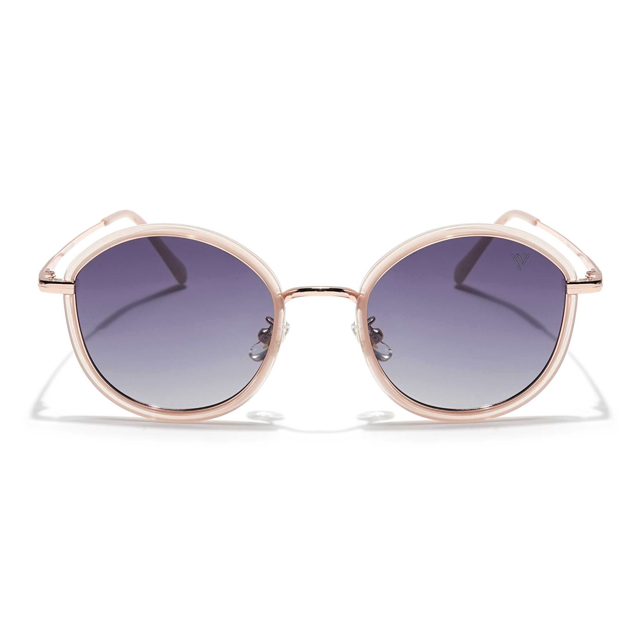 Voyage Select Round Sunglasses (Grey & Clear Lens | Nude Frame - SLPMG6219)