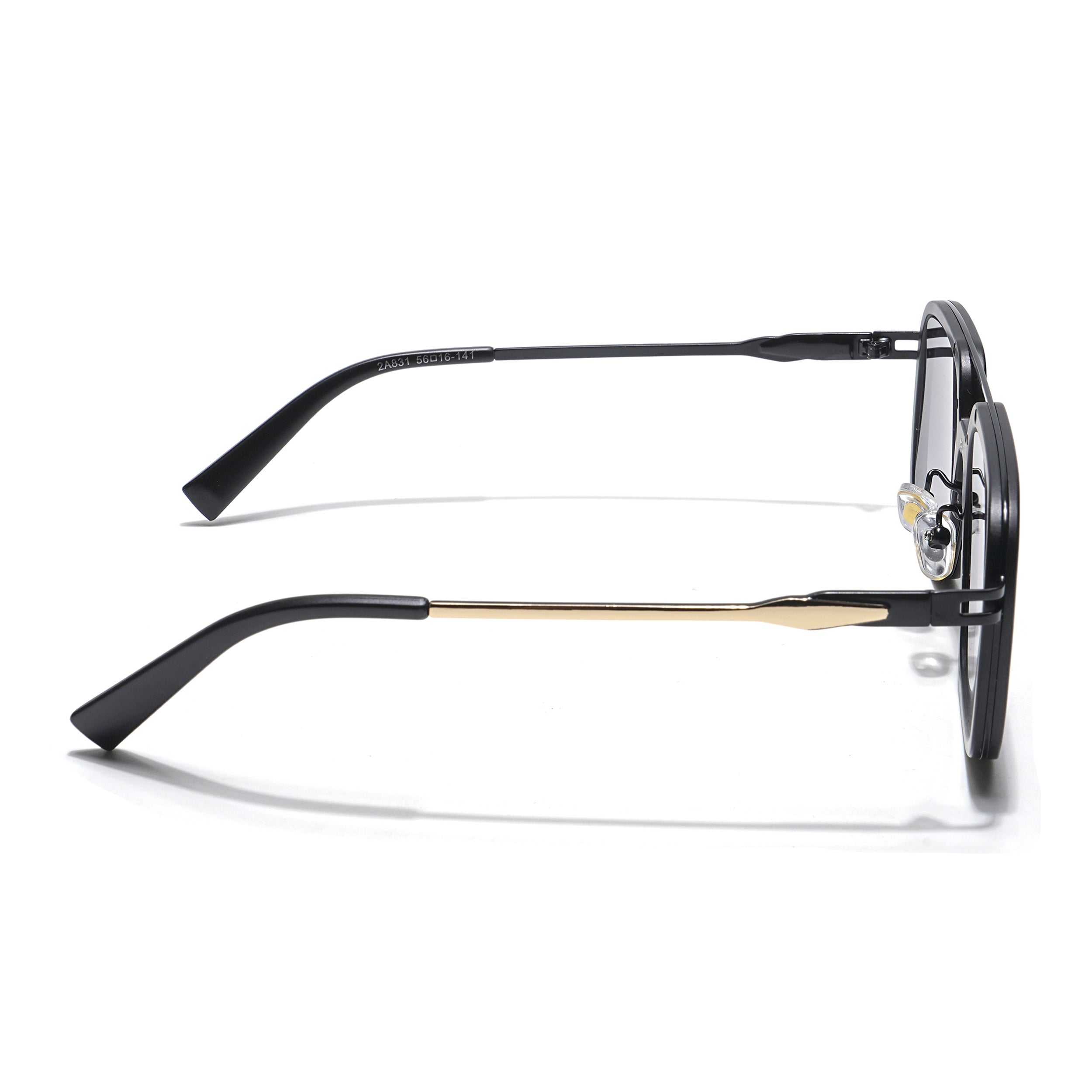 Dusk | Balck Wayfarer Sunglasses | Grey & Clear Lens - MG5861