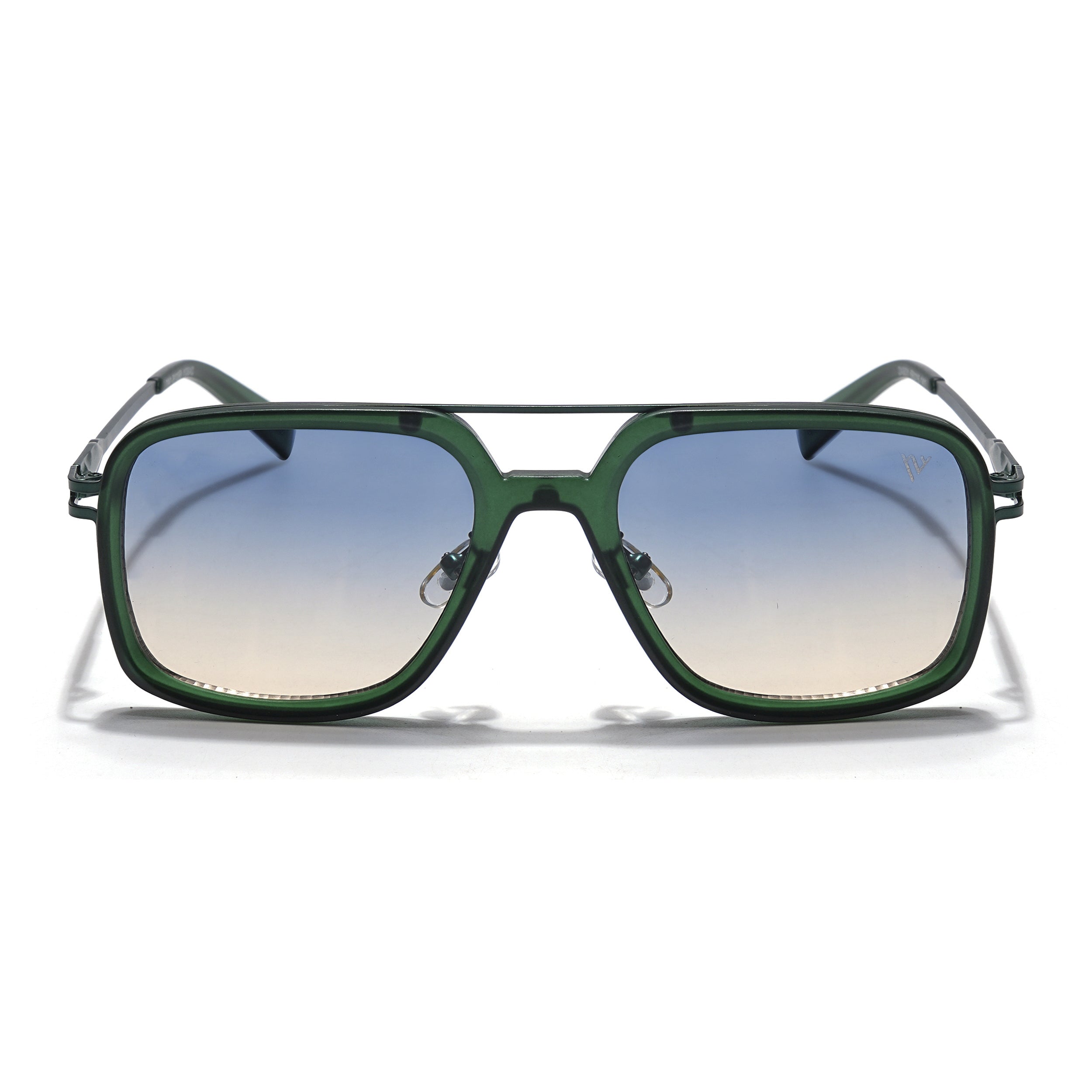 Dusk | Green Wayfarer Sunglasses | Green & Clear Lens - MG5863