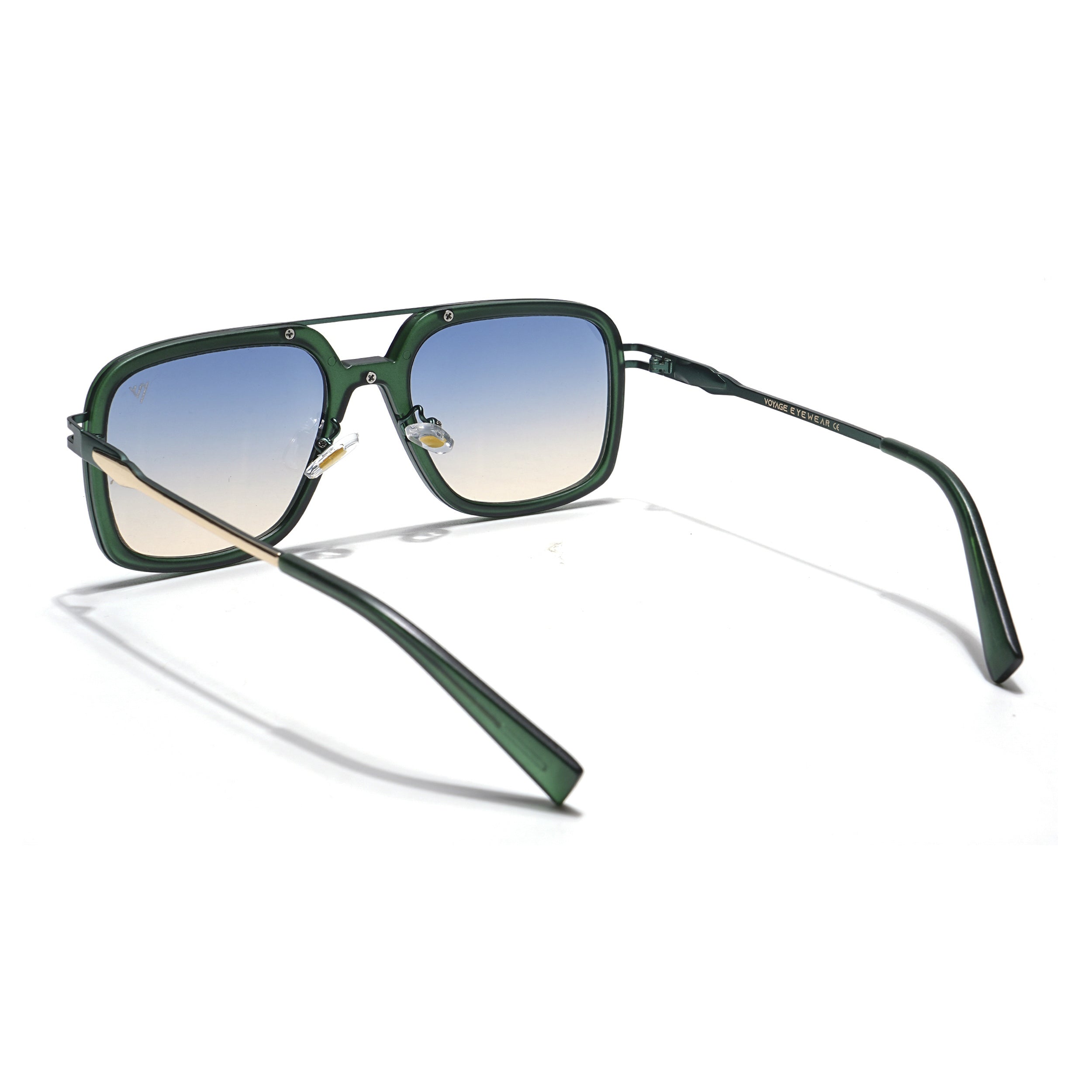 Dusk | Green Wayfarer Sunglasses | Green & Clear Lens - MG5863