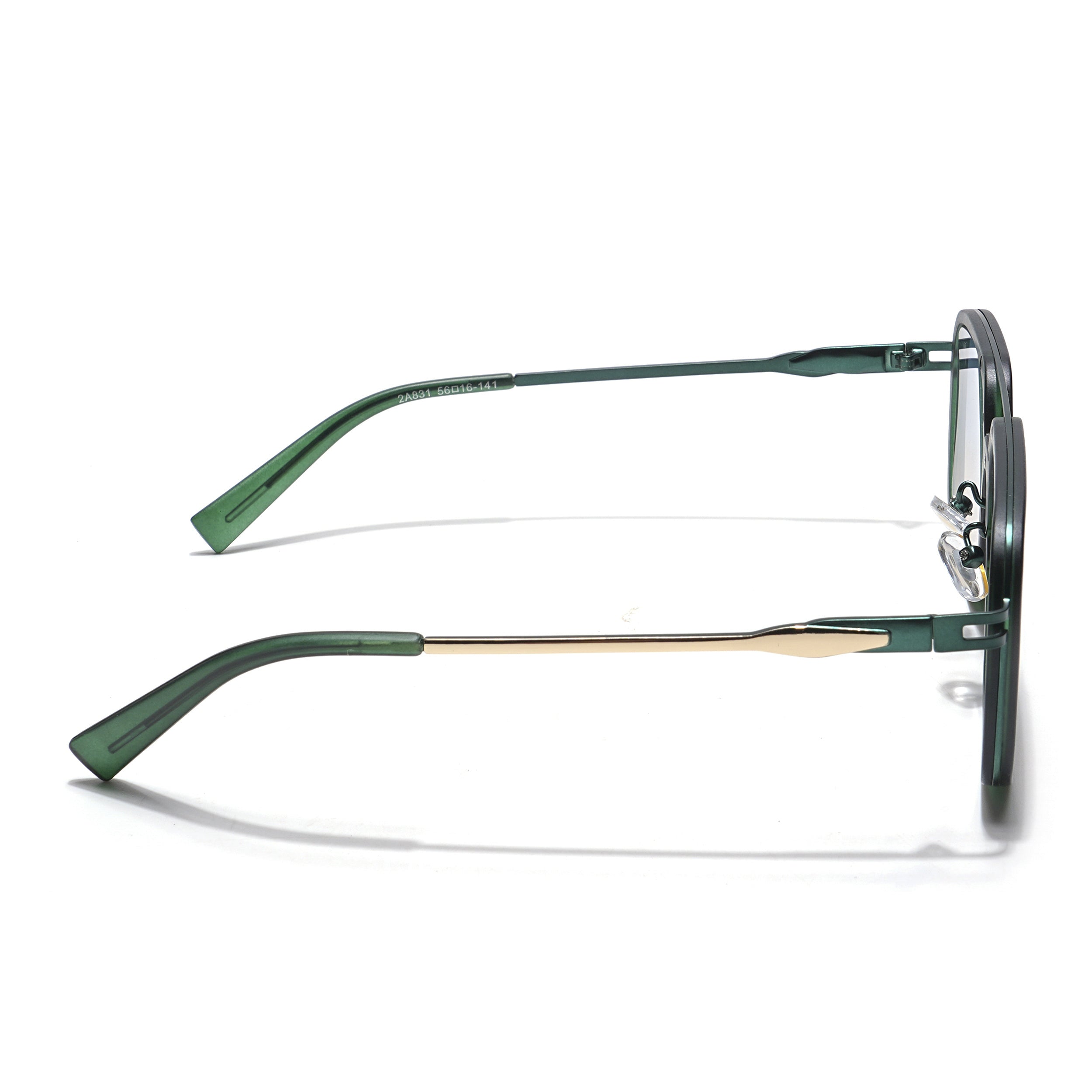 Dusk | Green Wayfarer Sunglasses | Green & Clear Lens - MG5863